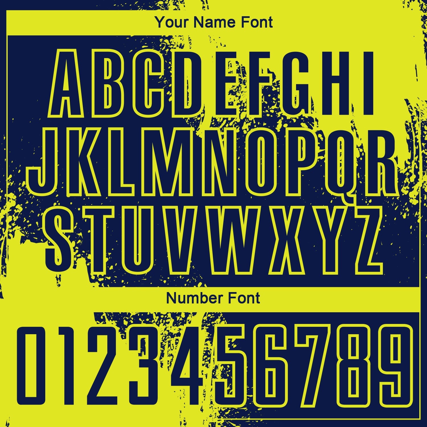Custom Navy Neon Yellow Abstract Brush Stroke Sports Sublimation Soccer Uniform Jersey view 6