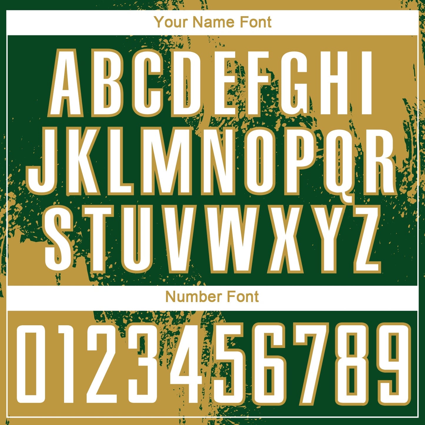 Custom Green White-Old Gold Abstract Brush Stroke Sports Sublimation Soccer Uniform Jersey view 6