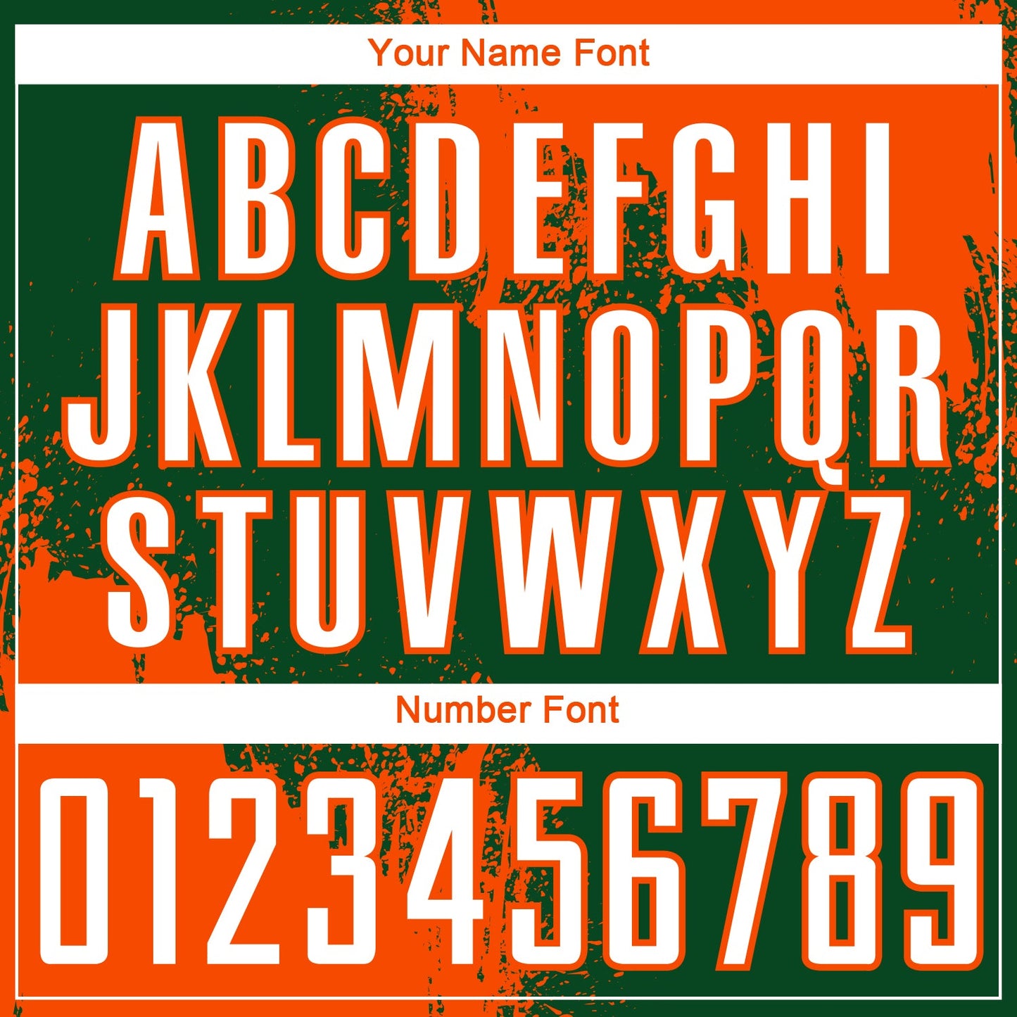 Custom Green White-Orange Abstract Brush Stroke Sports Sublimation Soccer Uniform Jersey view 6
