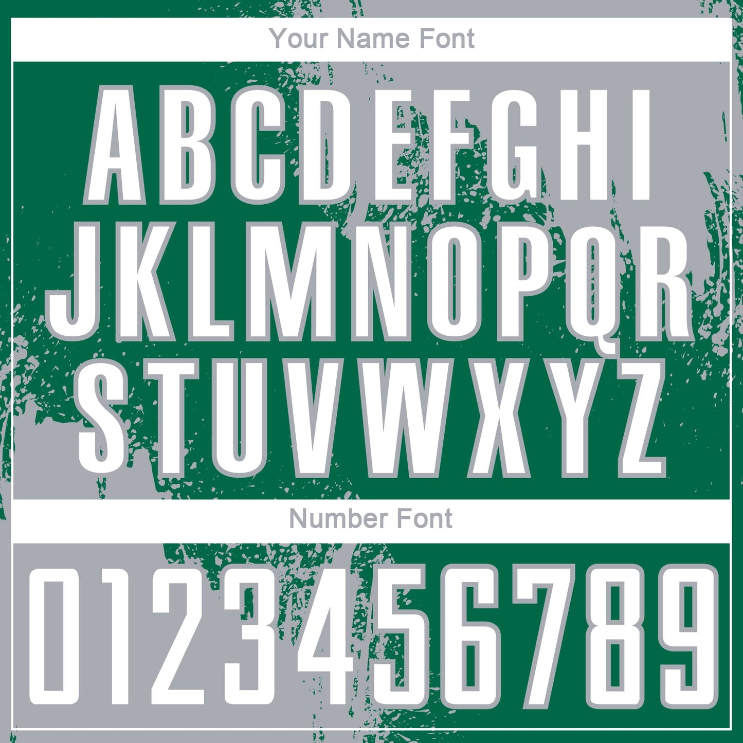 Custom Kelly Green White-Gray Abstract Brush Stroke Sports Sublimation Soccer Uniform Jersey view 6