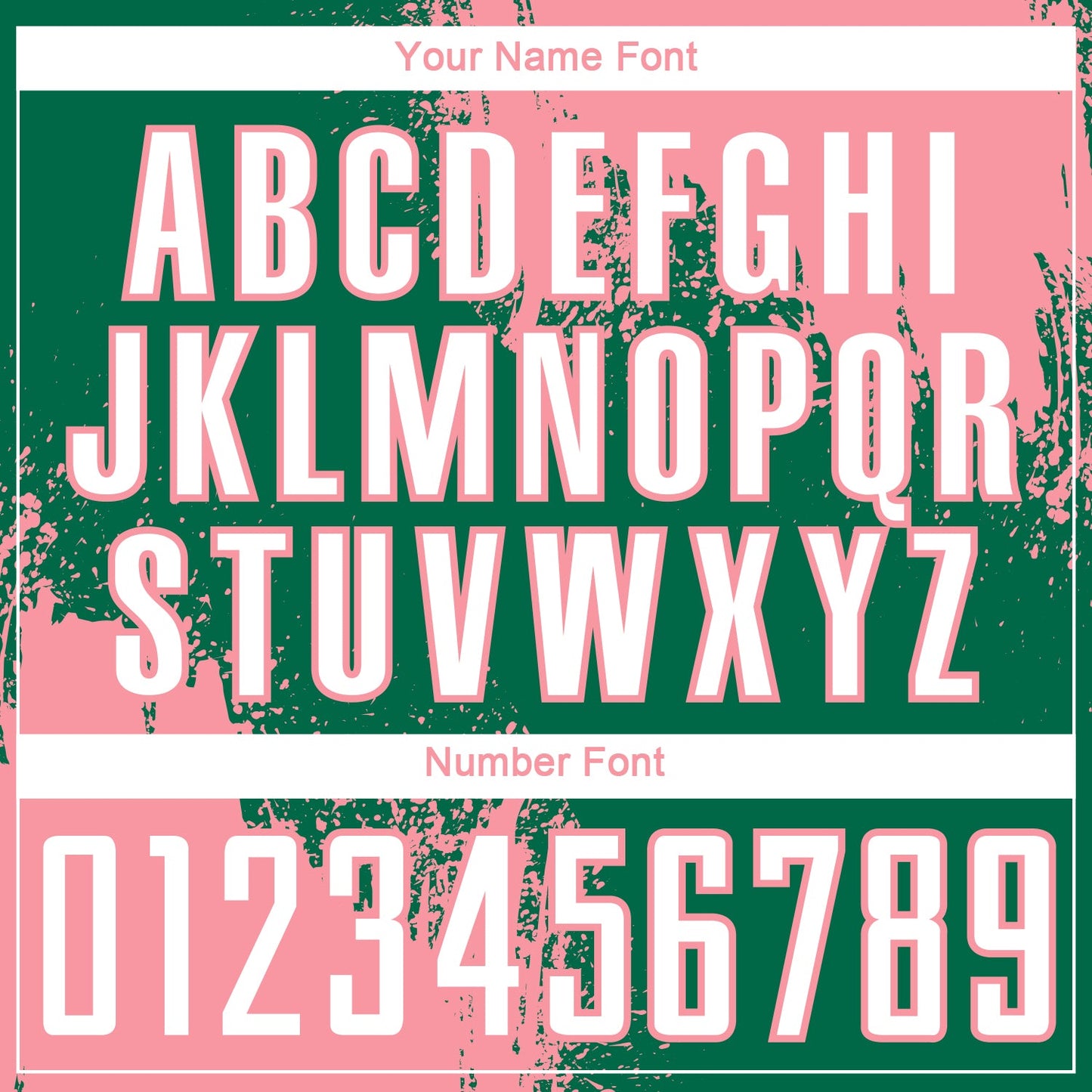 Custom Kelly Green White-Medium Pink Abstract Brush Stroke Sports Sublimation Soccer Uniform Jersey view 6