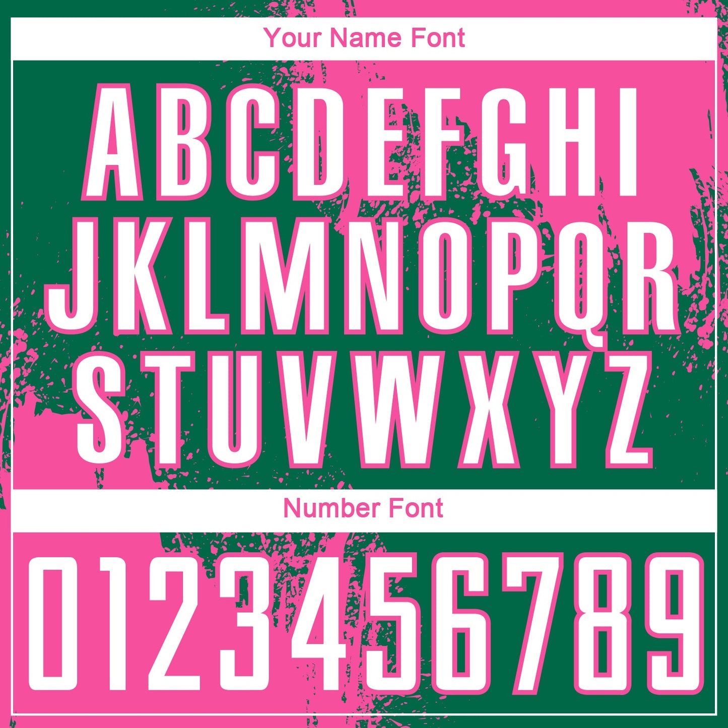 Custom Kelly Green White-Pink Abstract Brush Stroke Sports Sublimation Soccer Uniform Jersey view 6