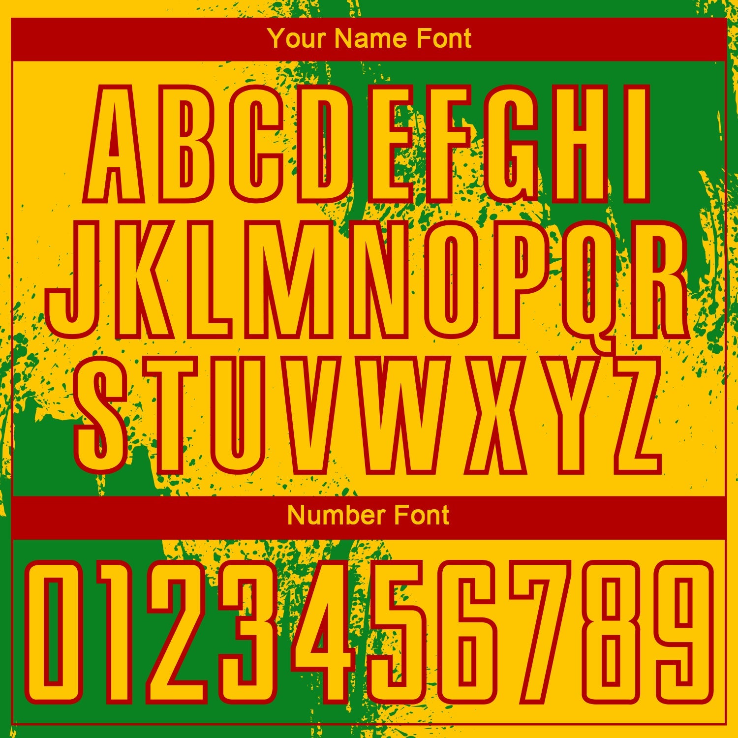 Custom Yellow Grass Green-Red Abstract Brush Stroke Sports Sublimation Soccer Uniform Jersey view 6