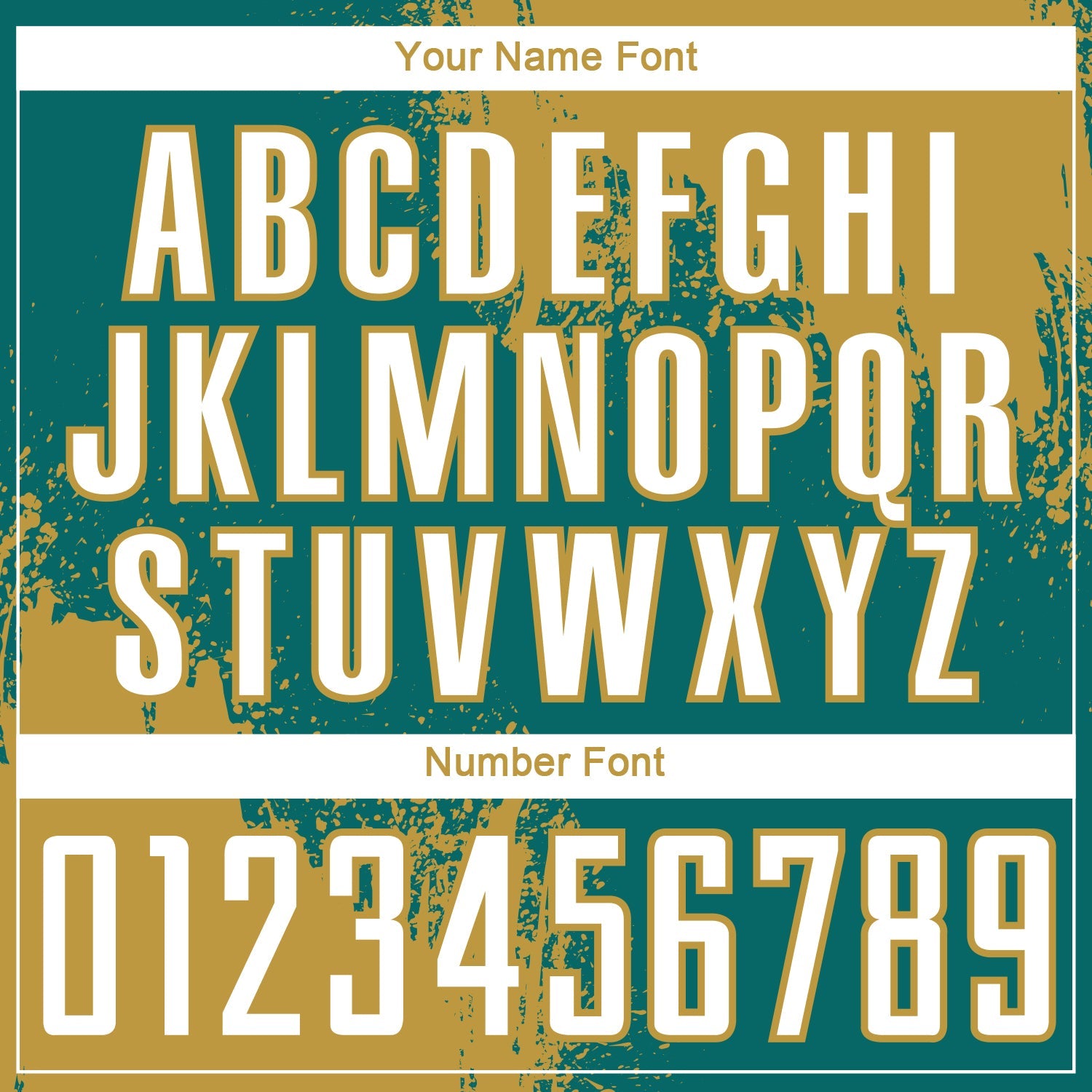 Custom Teal White-Old Gold Abstract Brush Stroke Sports Sublimation Soccer Uniform Jersey view 6