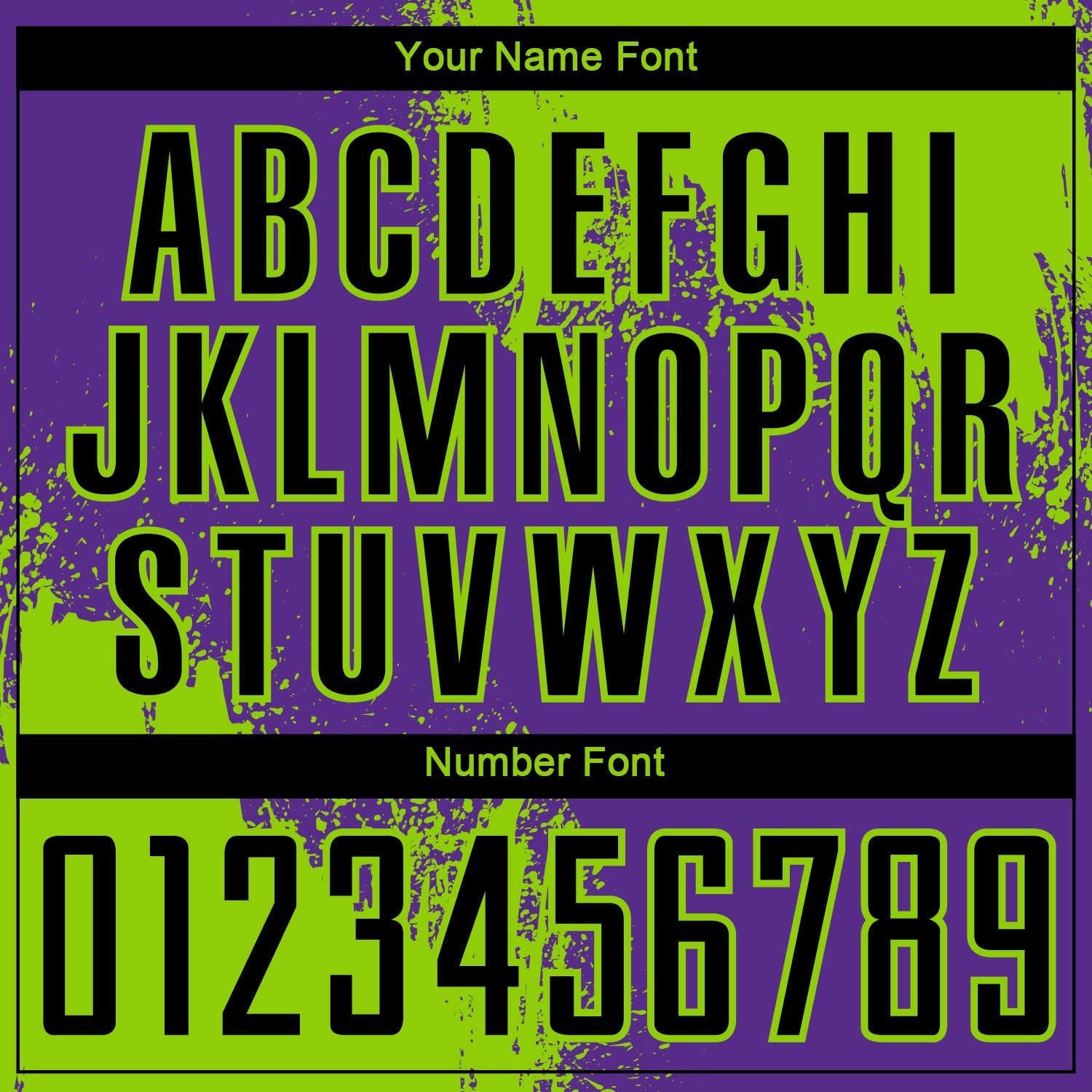 Custom Purple Black-Neon Green Abstract Brush Stroke Sports Sublimation Soccer Uniform Jersey view 6