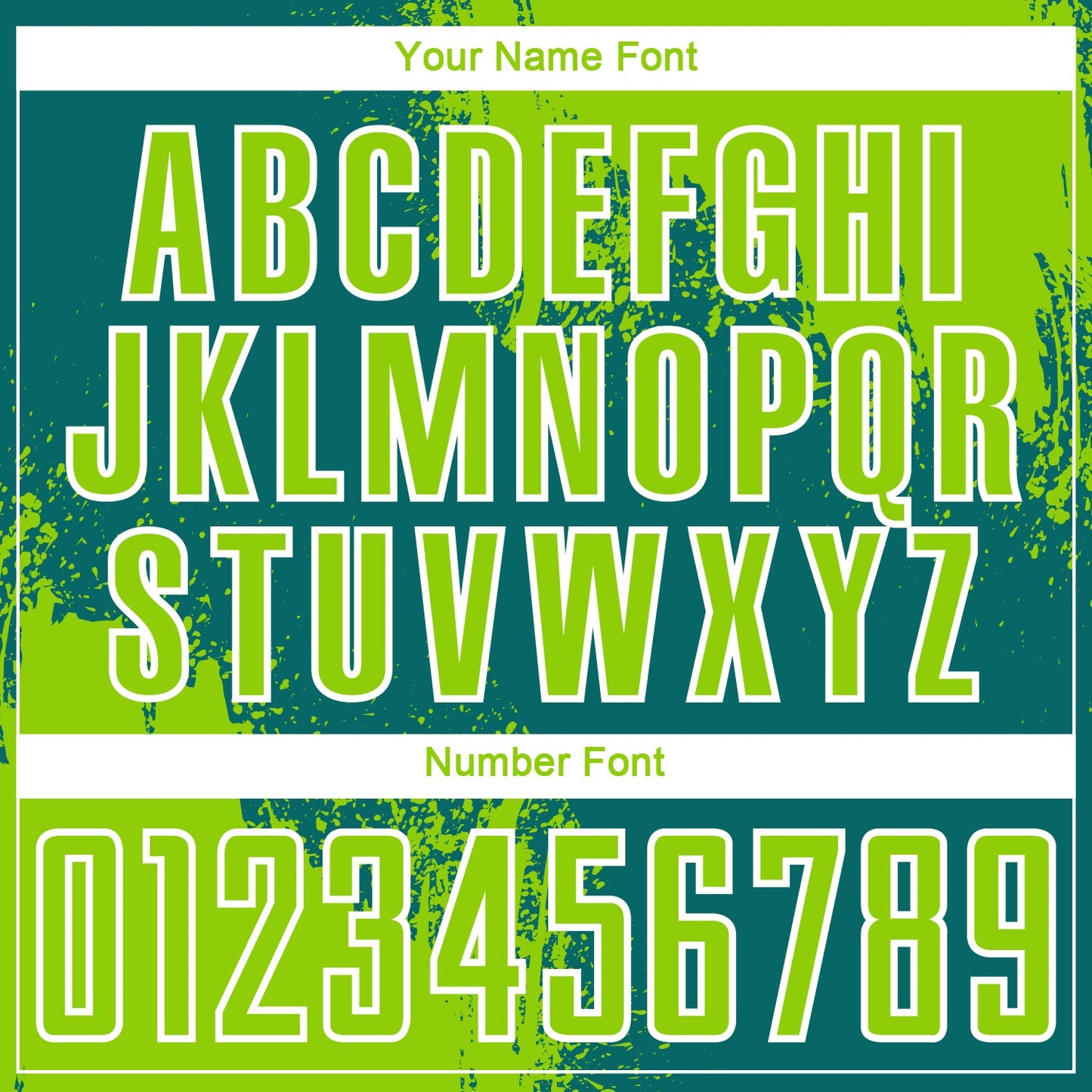 Custom Teal Neon Green-White Abstract Brush Stroke Sports Sublimation Soccer Uniform Jersey view 6