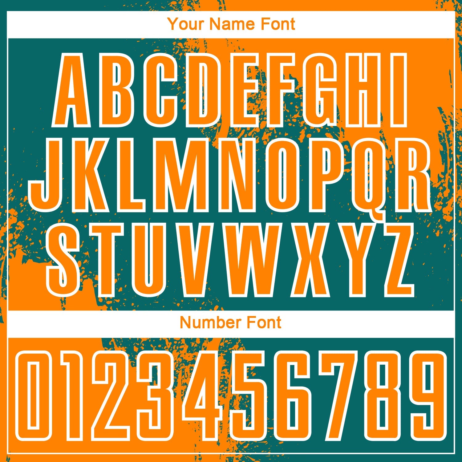 Custom Teal Bay Orange-White Abstract Brush Stroke Sports Sublimation Soccer Uniform Jersey view 6