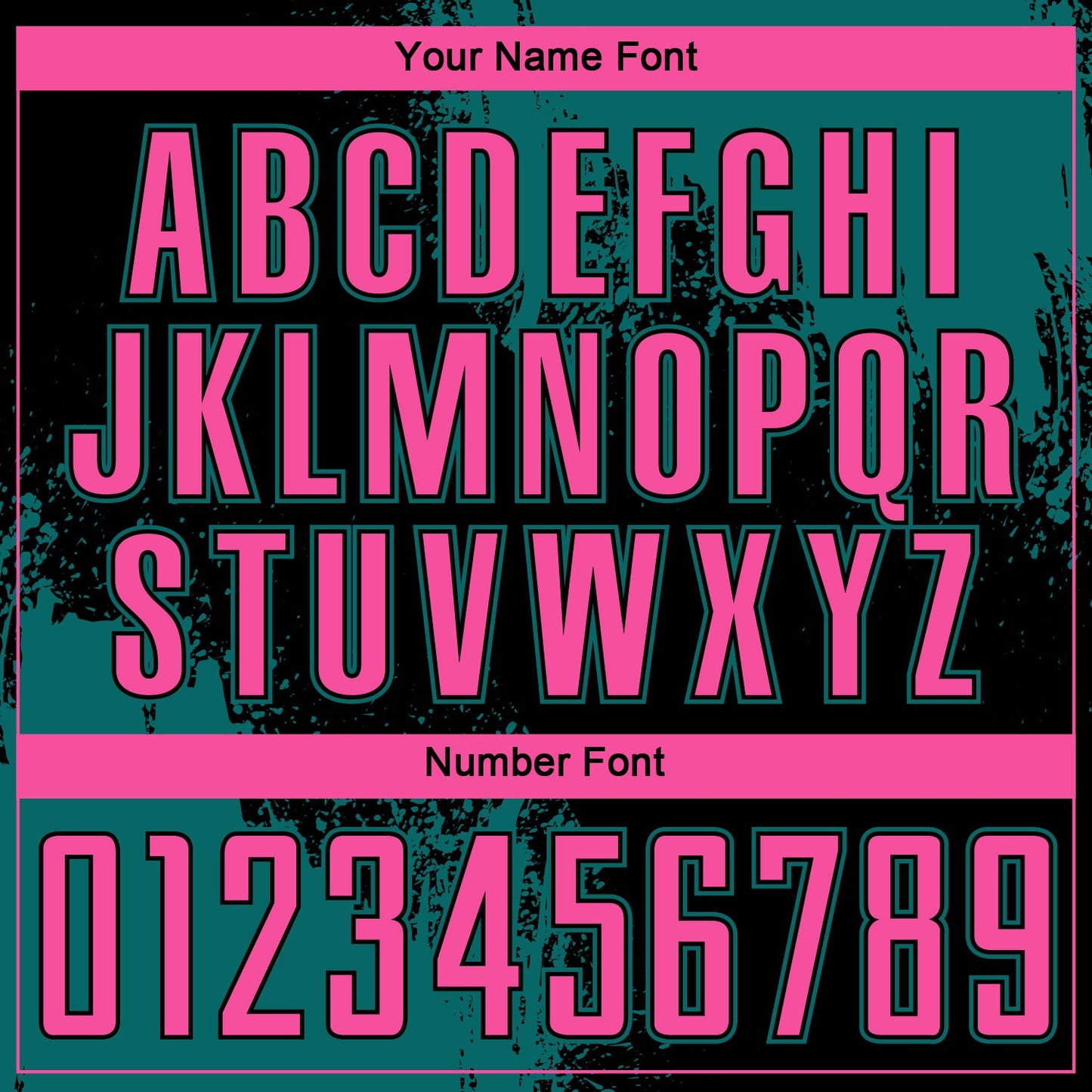 Custom Black Pink-Teal Abstract Brush Stroke Sports Sublimation Soccer Uniform Jersey view 6