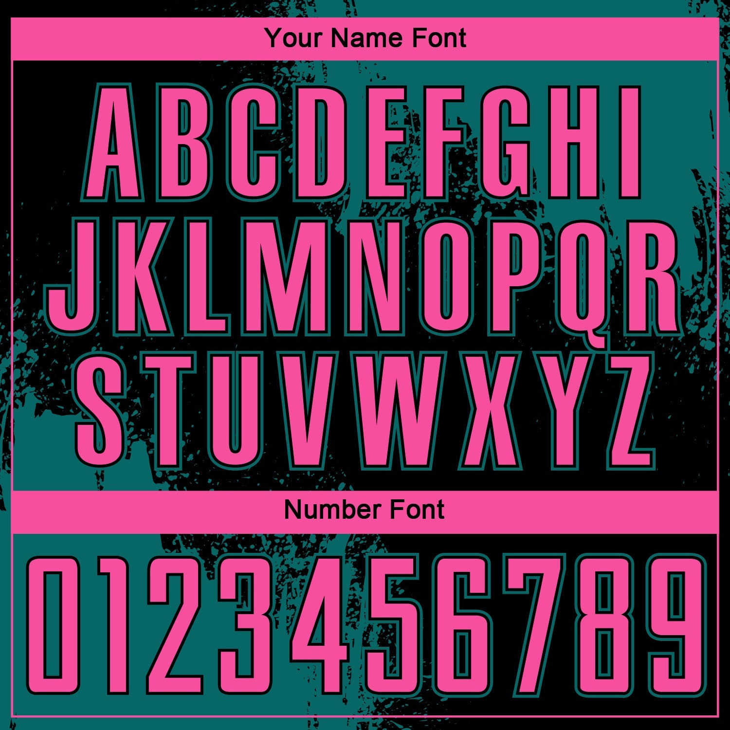 Custom Black Pink-Teal Abstract Brush Stroke Sports Sublimation Soccer Uniform Jersey view 6