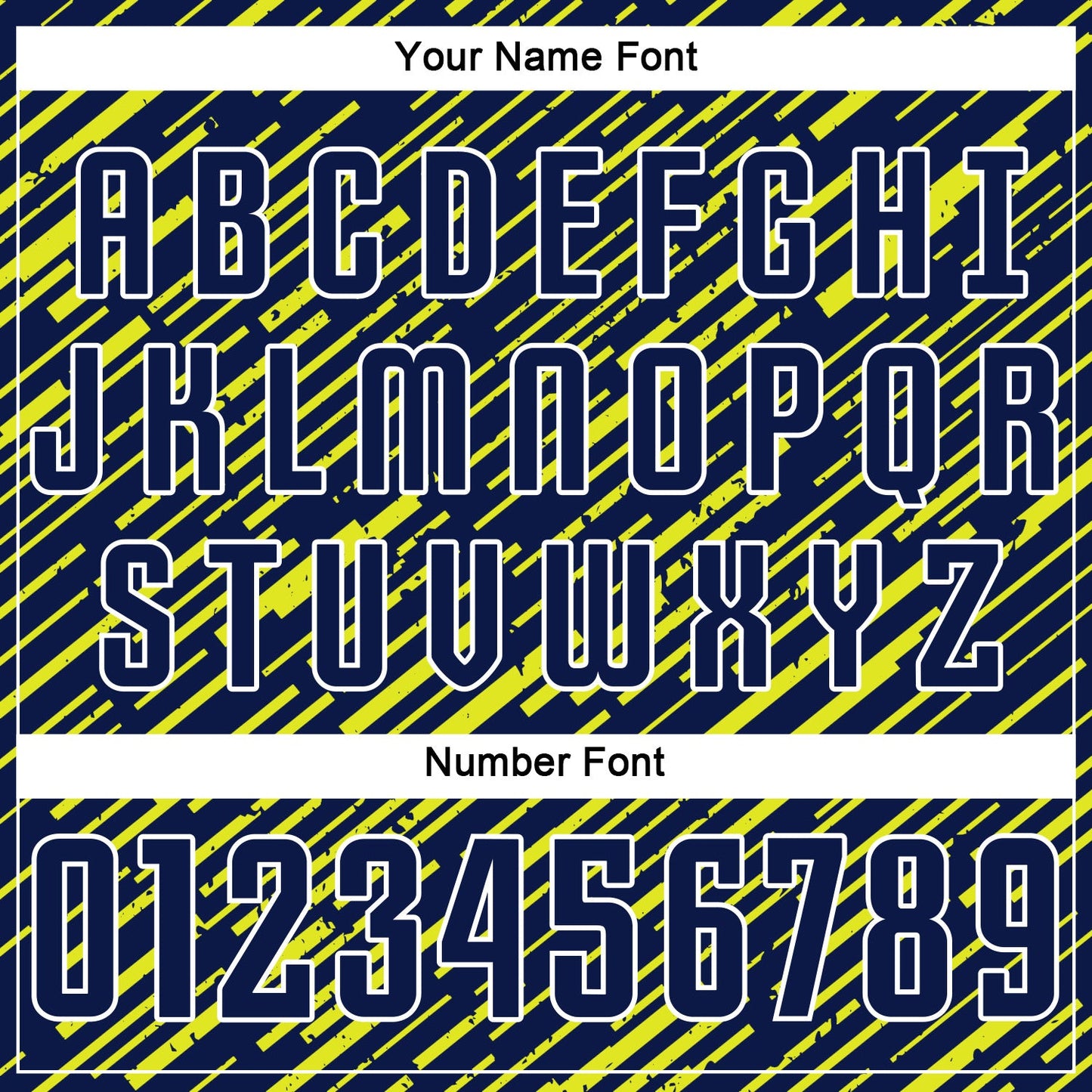 Custom Navy Neon Yellow-White Line Sports Sublimation Soccer Uniform Jersey view 6