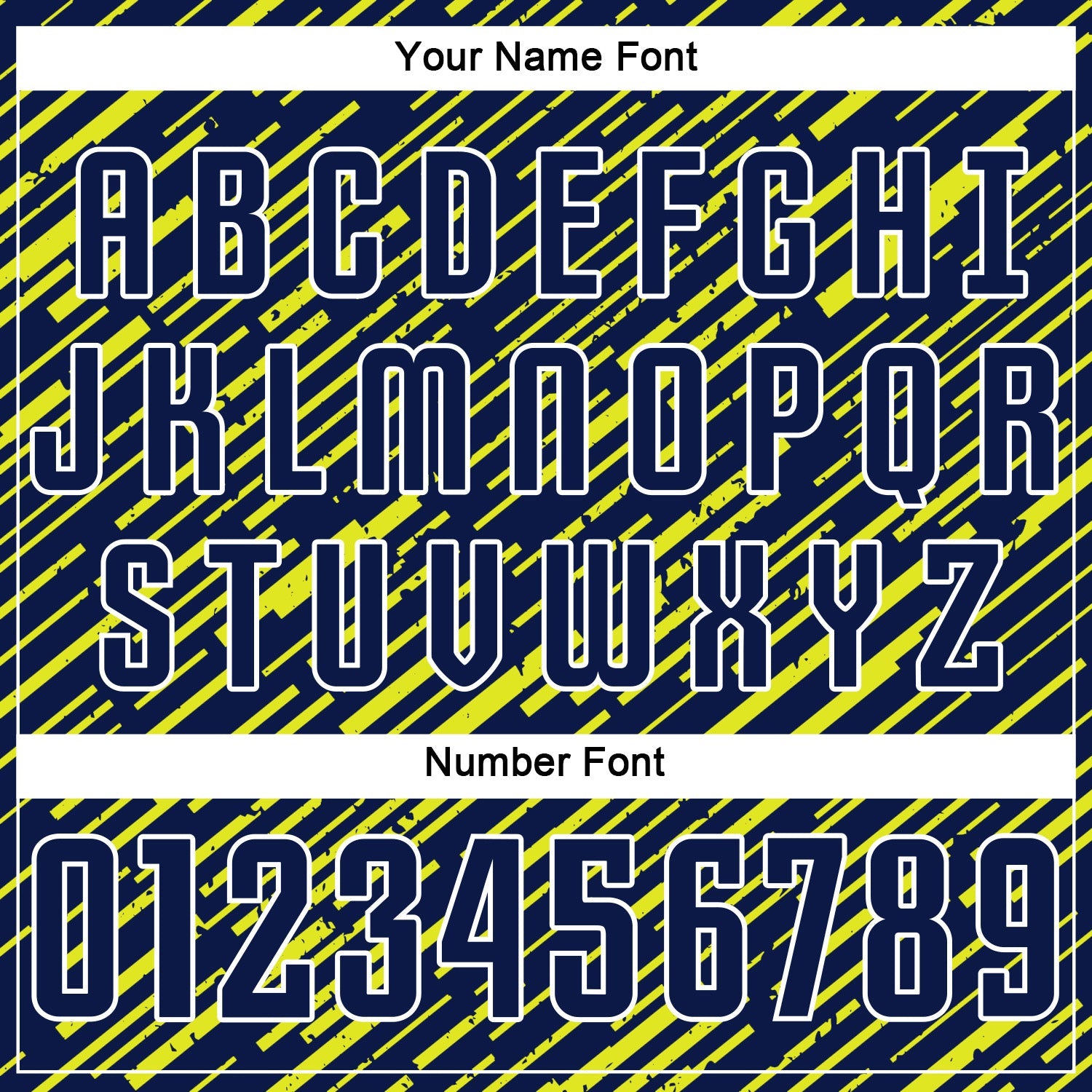 Custom Navy Neon Yellow-White Line Sports Sublimation Soccer Uniform Jersey view 6