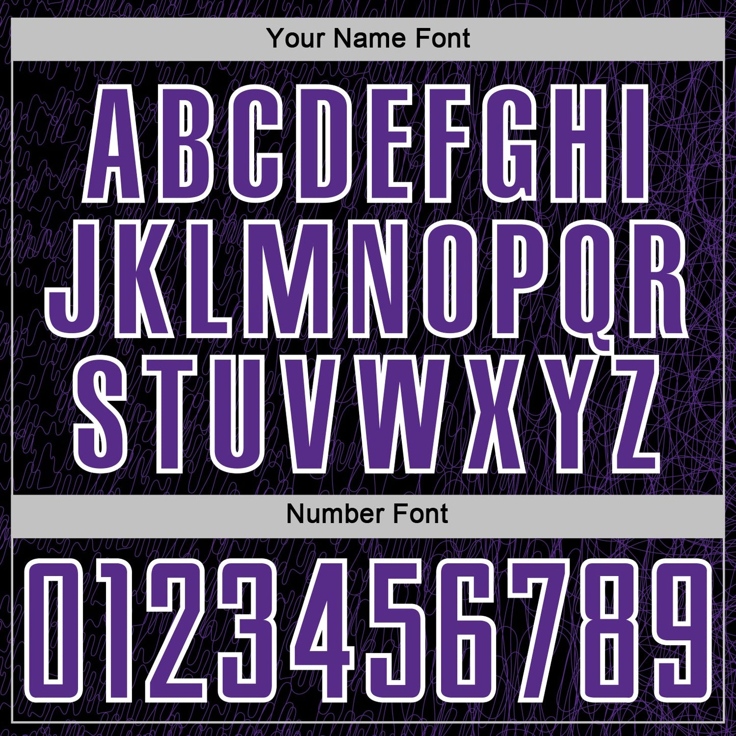 Custom Black Purple-White Abstract Scribble Curve Line Pattern Sports Sublimation Soccer Uniform Jersey view 6