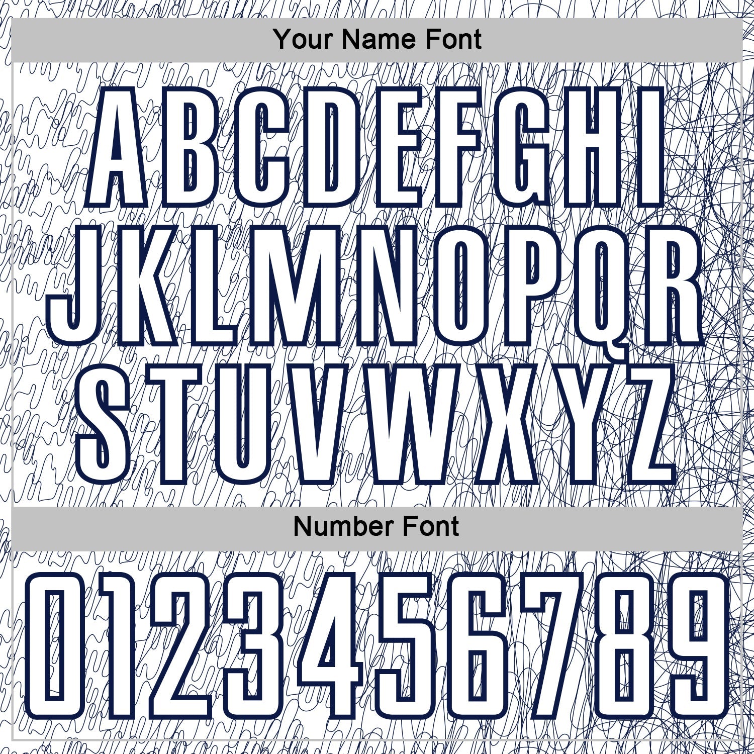 Custom White Navy Abstract Scribble Curve Line Pattern Sports Sublimation Soccer Uniform Jersey view 6