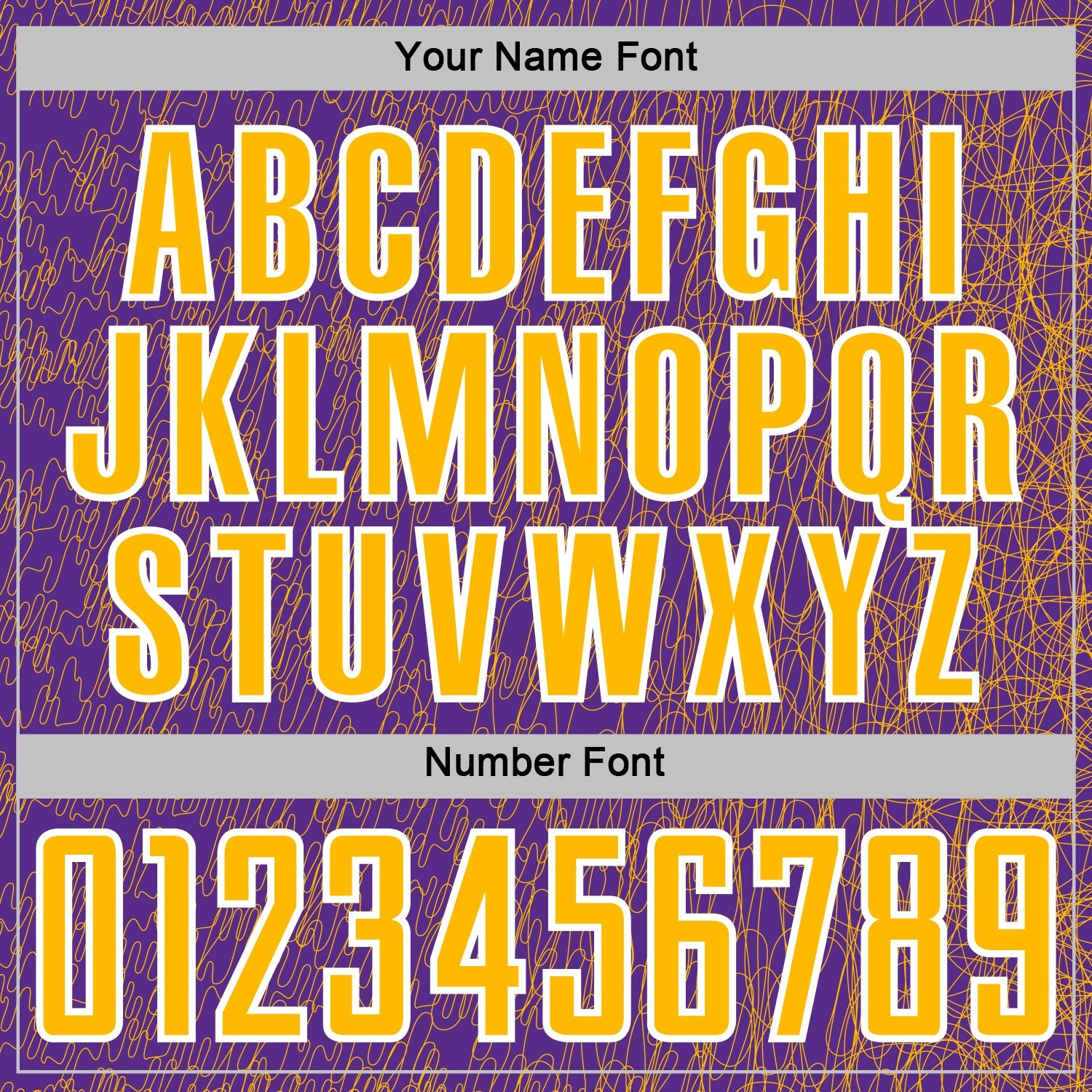 Custom Purple Gold-White Abstract Scribble Curve Line Pattern Sports Sublimation Soccer Uniform Jersey view 6