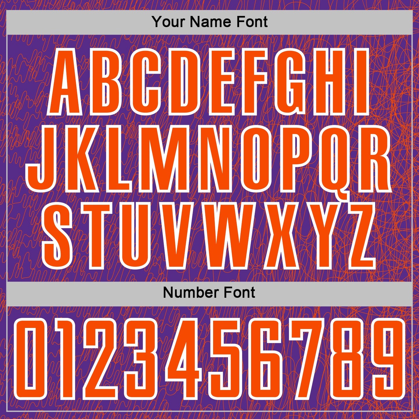 Custom Purple Orange-White Abstract Scribble Curve Line Pattern Sports Sublimation Soccer Uniform Jersey view 6
