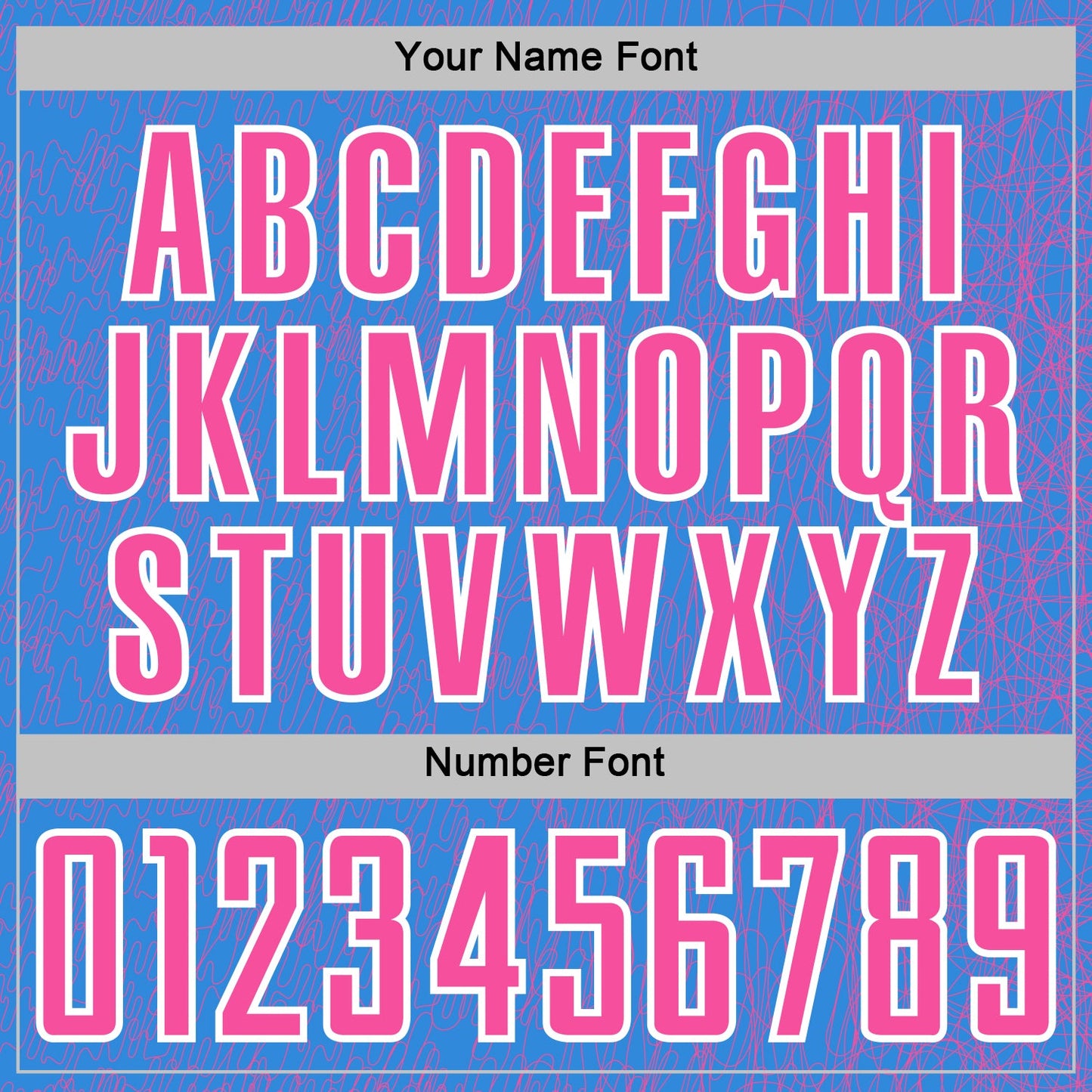 Custom Powder Blue Pink-White Abstract Scribble Curve Line Pattern Sports Sublimation Soccer Uniform Jersey view 6