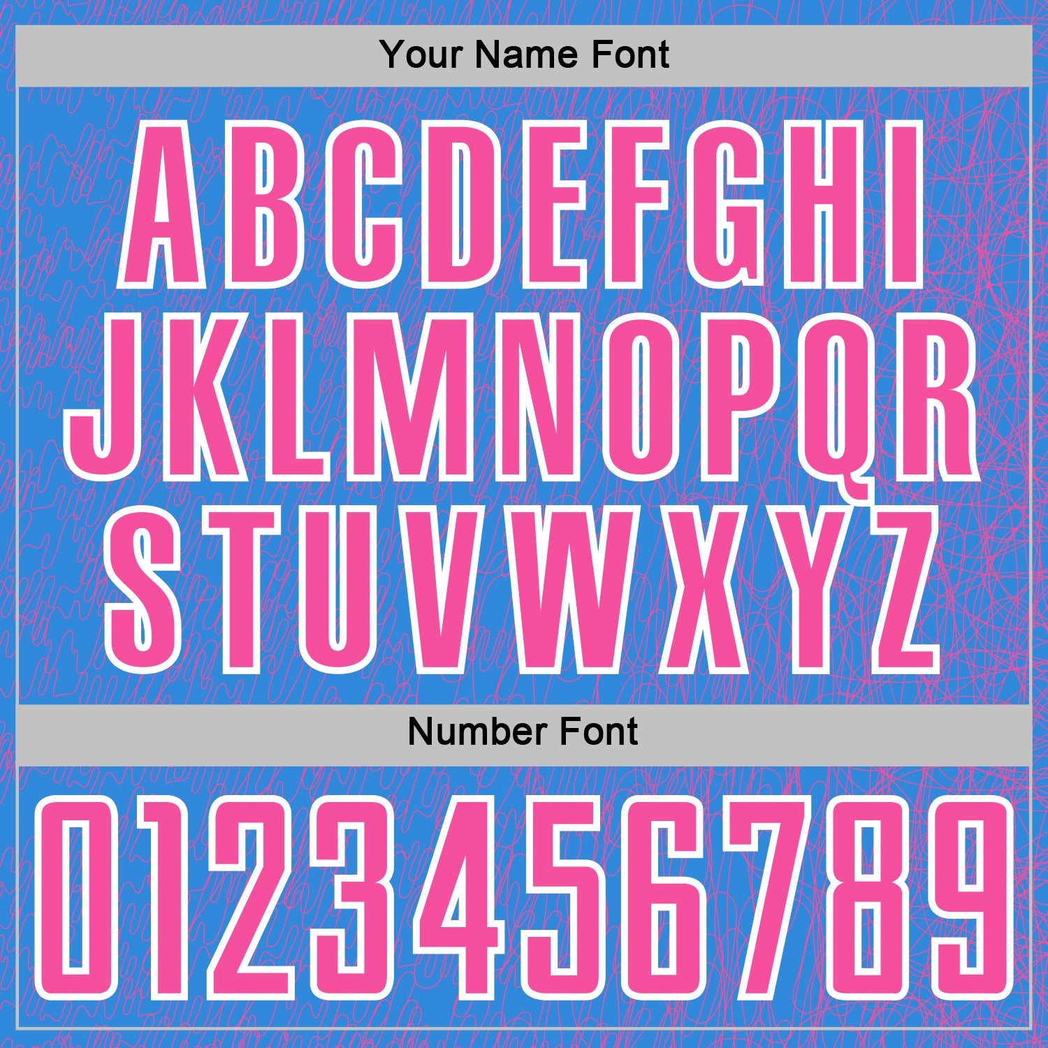 Custom Powder Blue Pink-White Abstract Scribble Curve Line Pattern Sports Sublimation Soccer Uniform Jersey view 6