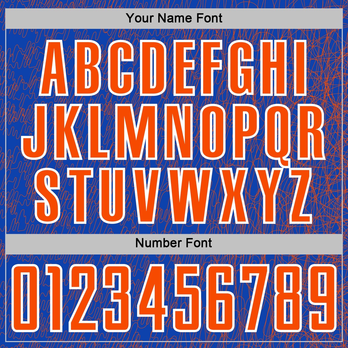 Custom Thunder Blue Orange-White Abstract Scribble Curve Line Pattern Sports Sublimation Soccer Uniform Jersey view 6
