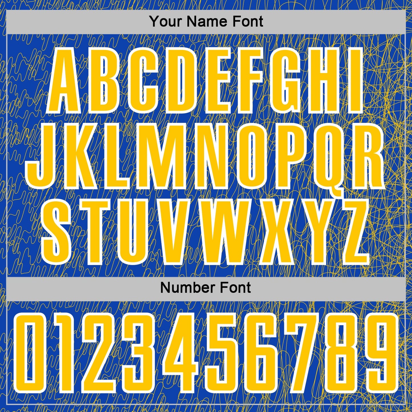 Custom Thunder Blue Yellow-White Abstract Scribble Curve Line Pattern Sports Sublimation Soccer Uniform Jersey view 6
