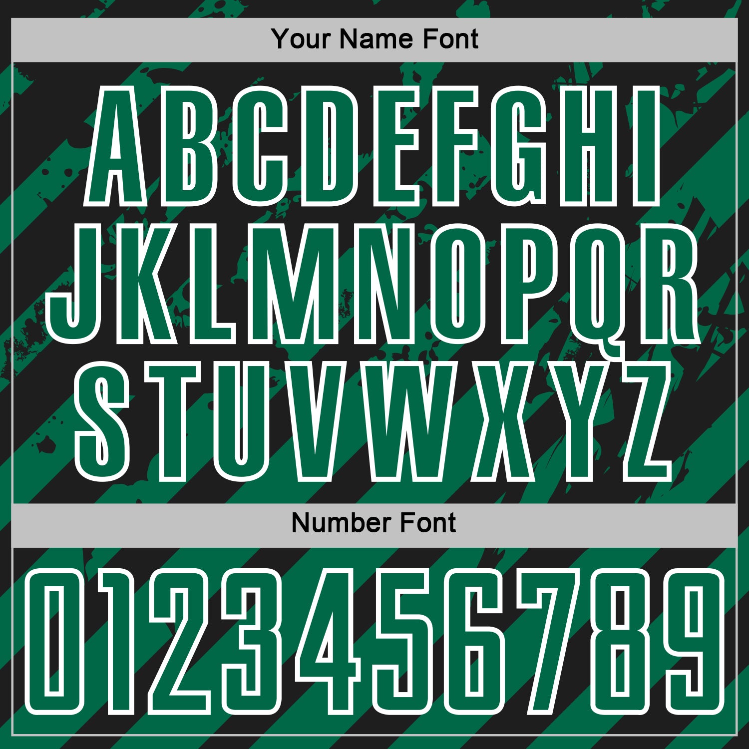 Custom Black Kelly Green-White Distressed Diagonal Stripe Pattern Sports Sublimation Soccer Uniform Jersey view 6