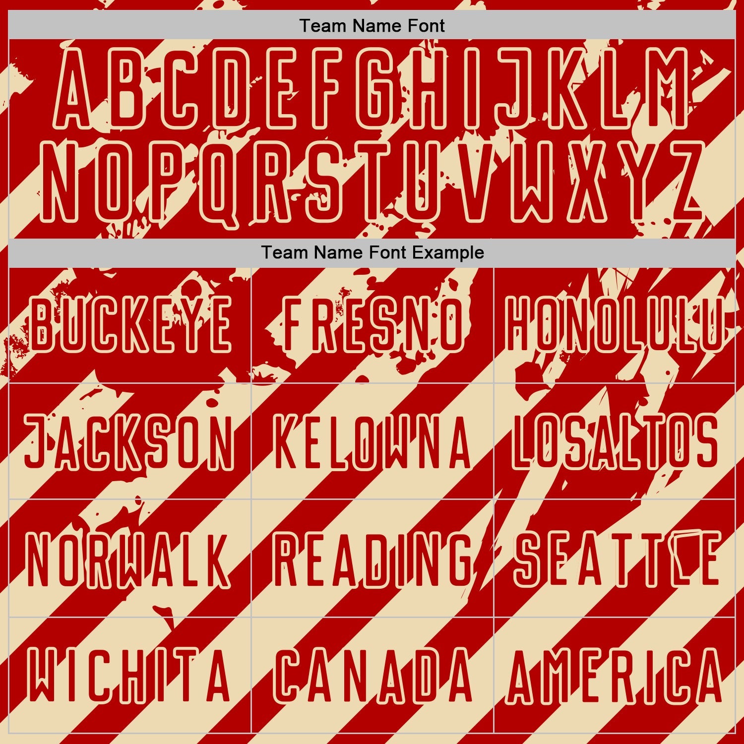 Custom Red Cream Distressed Diagonal Stripe Pattern Sports Sublimation Soccer Uniform Jersey view 5