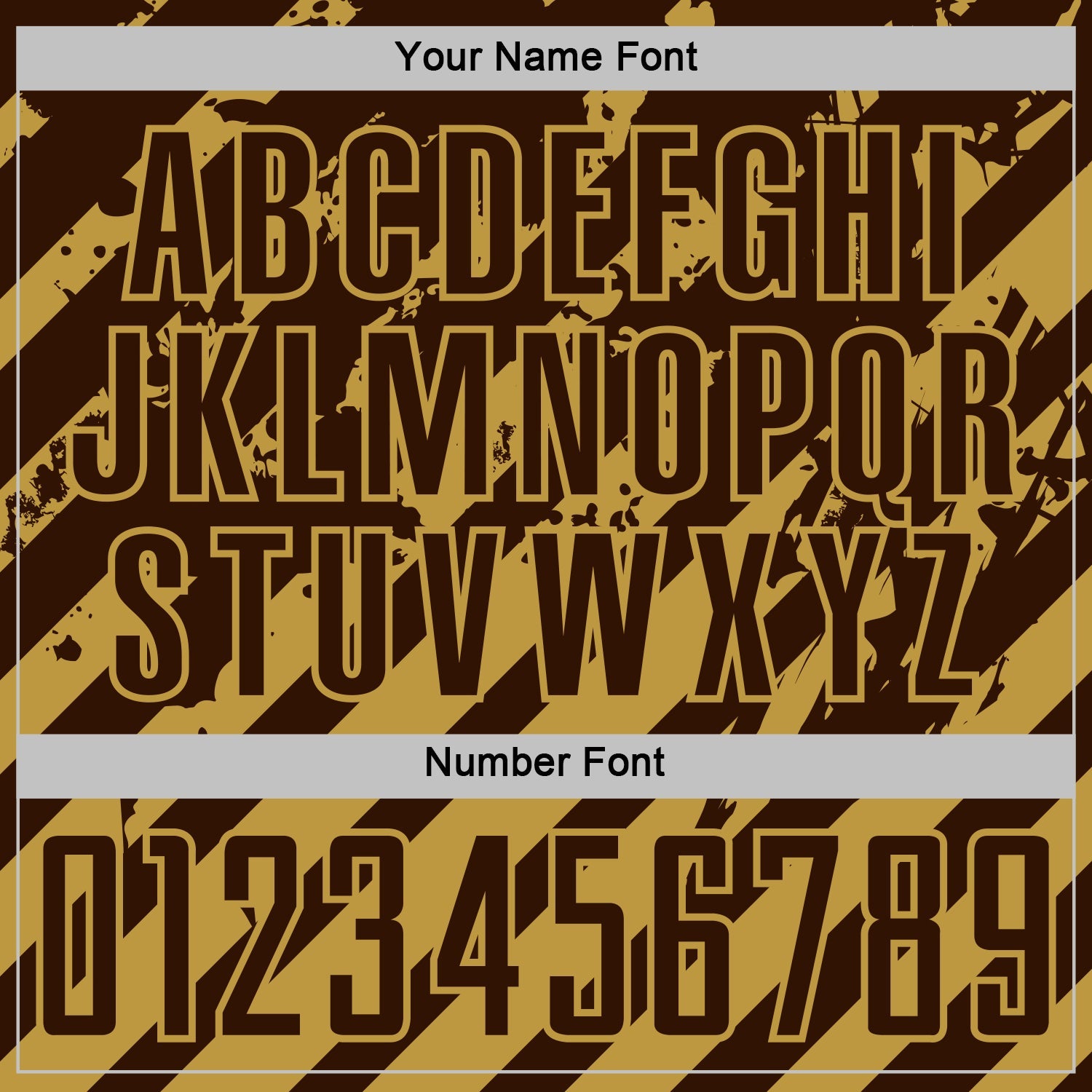 Custom Brown Old Gold Distressed Diagonal Stripe Pattern Sports Sublimation Soccer Uniform Jersey view 6