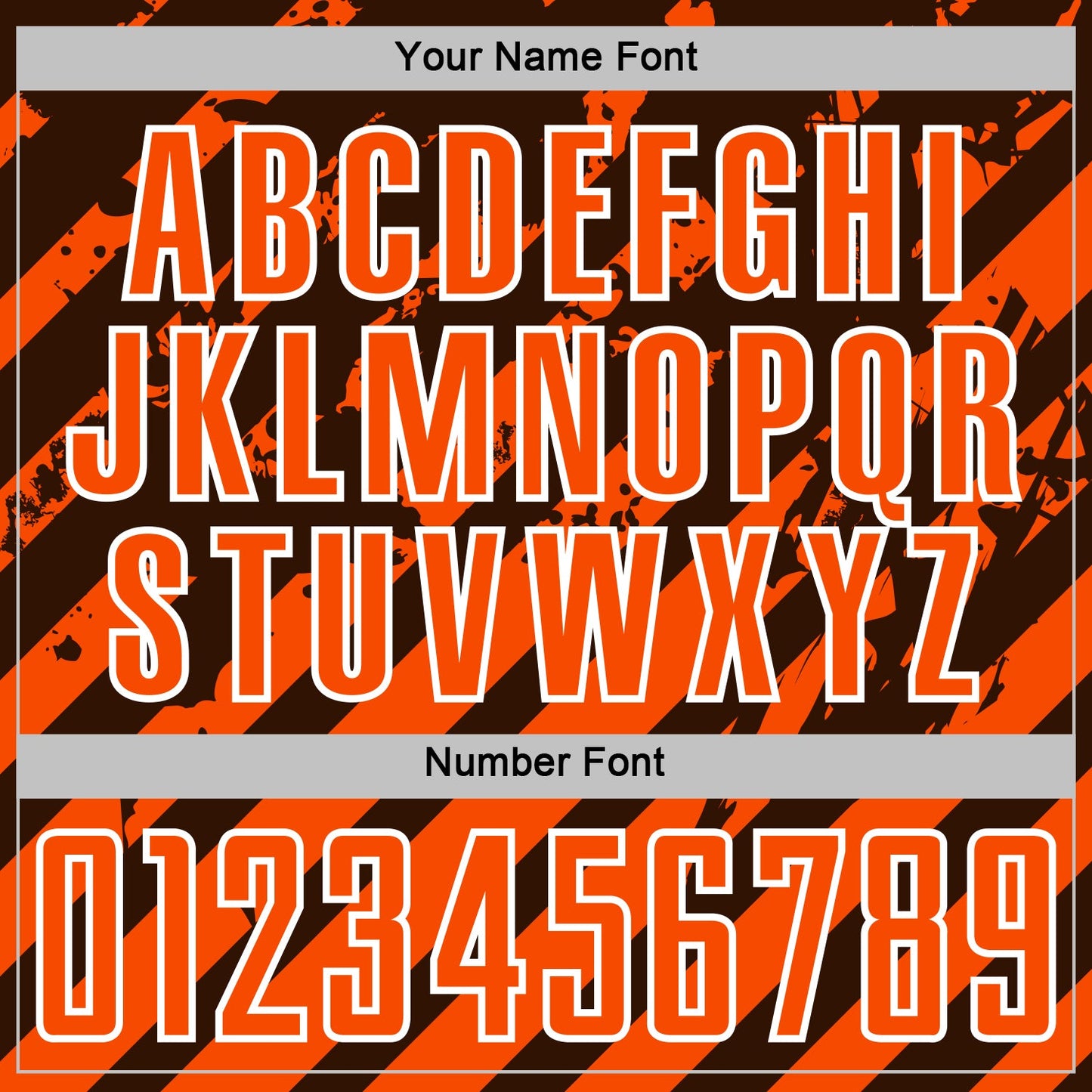 Custom Brown Orange-White Distressed Diagonal Stripe Pattern Sports Sublimation Soccer Uniform Jersey view 6