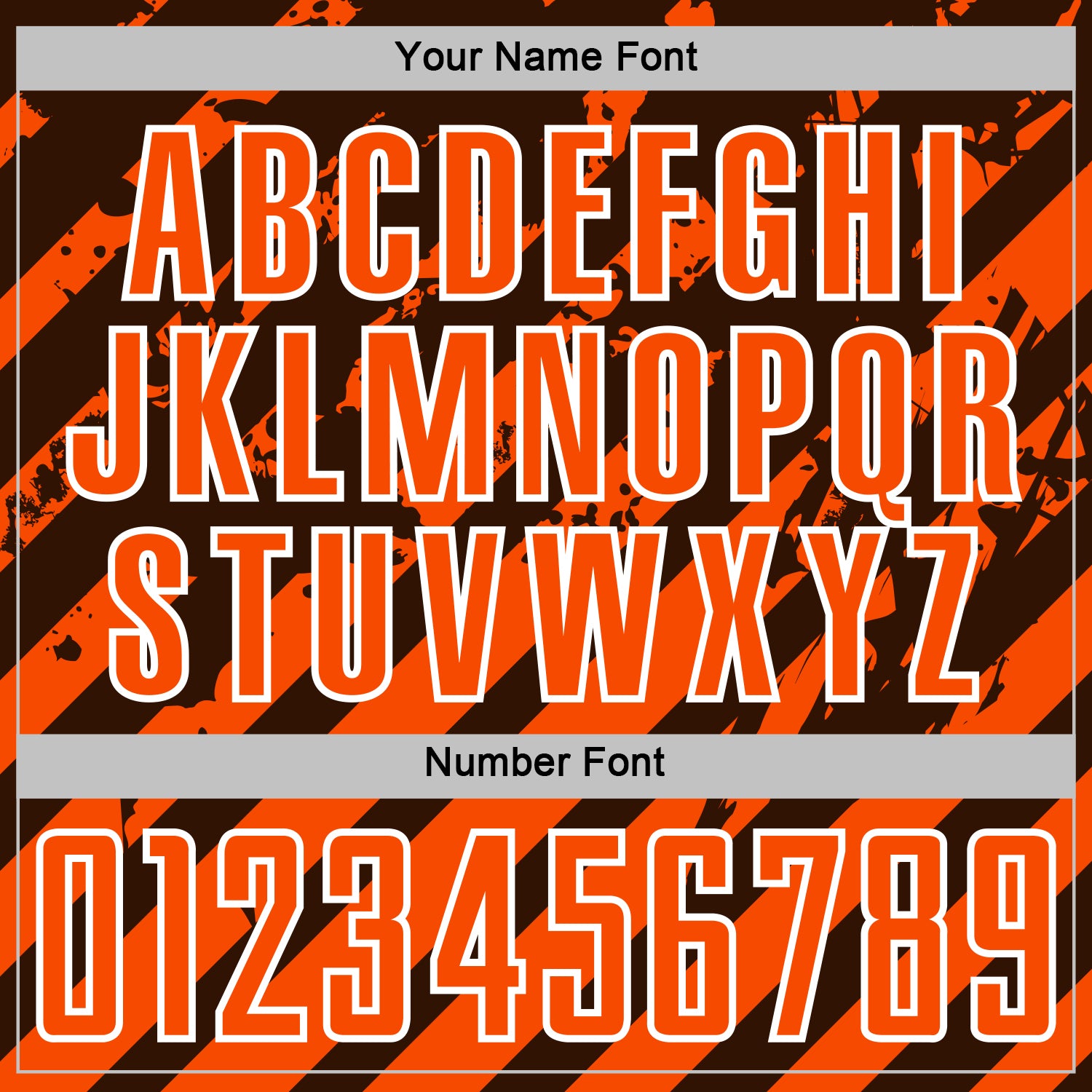 Custom Brown Orange-White Distressed Diagonal Stripe Pattern Sports Sublimation Soccer Uniform Jersey view 6
