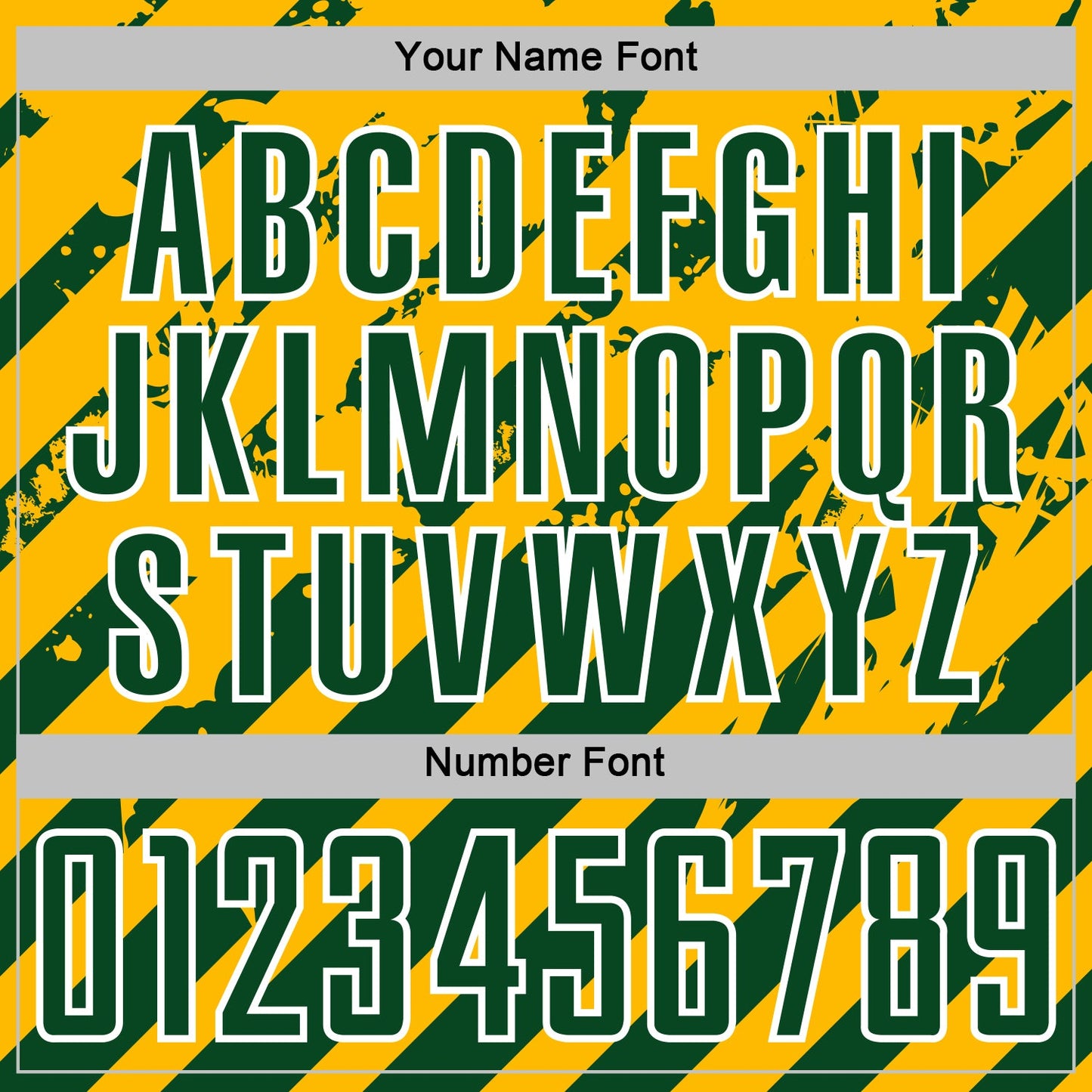 Custom Gold Green-White Distressed Diagonal Stripe Pattern Sports Sublimation Soccer Uniform Jersey view 6