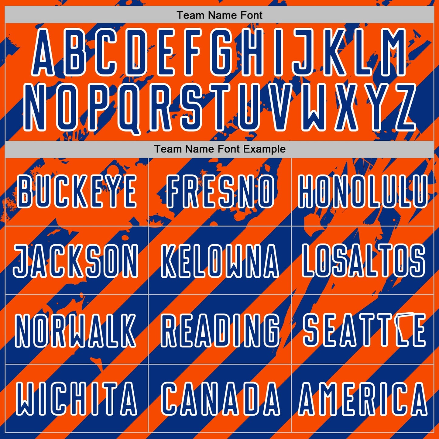 Custom Orange Royal-White Distressed Diagonal Stripe Pattern Sports Sublimation Soccer Uniform Jersey view 5