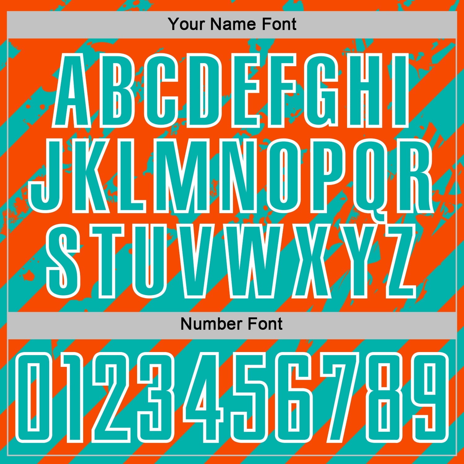 Custom Orange Aqua-White Distressed Diagonal Stripe Pattern Sports Sublimation Soccer Uniform Jersey view 6
