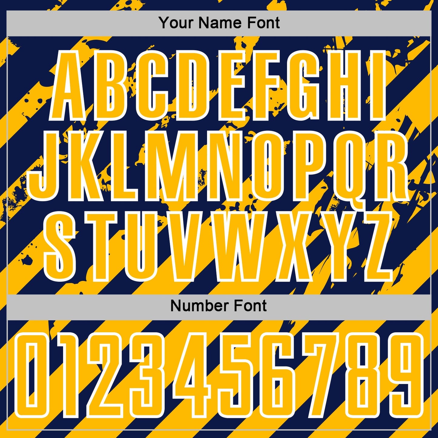 Custom Navy Gold-White Distressed Diagonal Stripe Pattern Sports Sublimation Soccer Uniform Jersey view 6