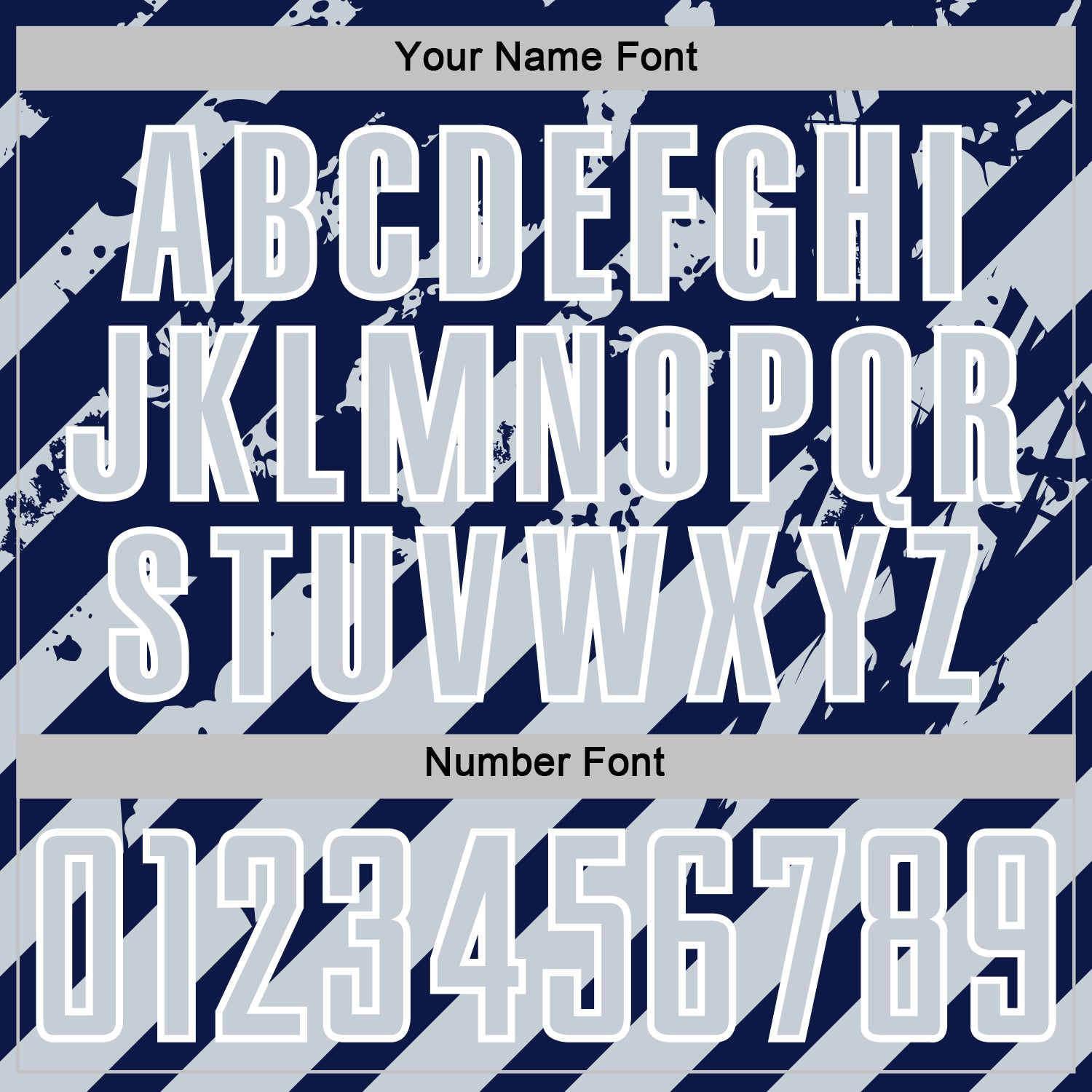 Custom Navy Silver-White Distressed Diagonal Stripe Pattern Sports Sublimation Soccer Uniform Jersey view 6