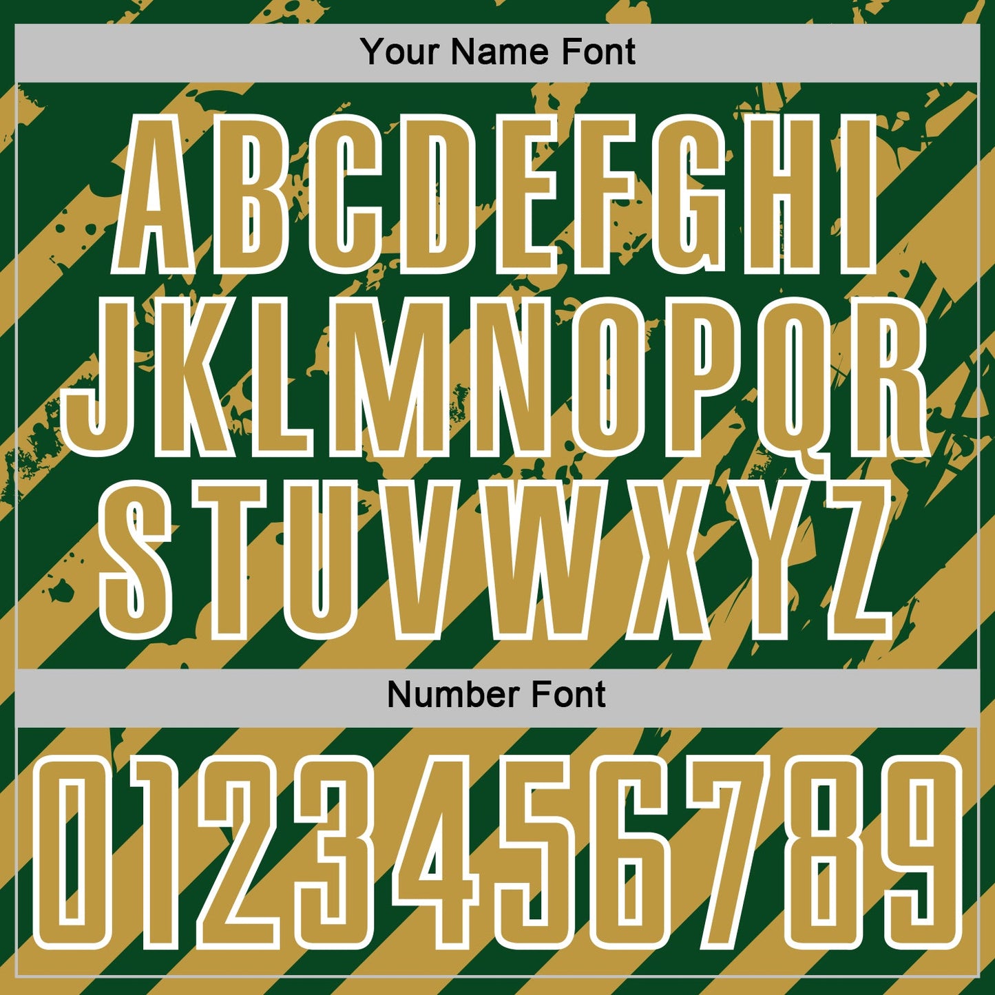 Custom Green Old Gold-White Distressed Diagonal Stripe Pattern Sports Sublimation Soccer Uniform Jersey view 6