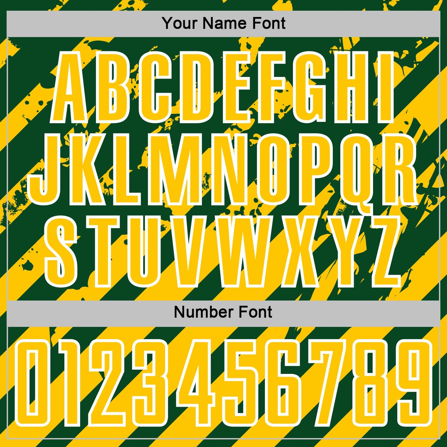 Custom Green Yellow-White Distressed Diagonal Stripe Pattern Sports Sublimation Soccer Uniform Jersey view 6