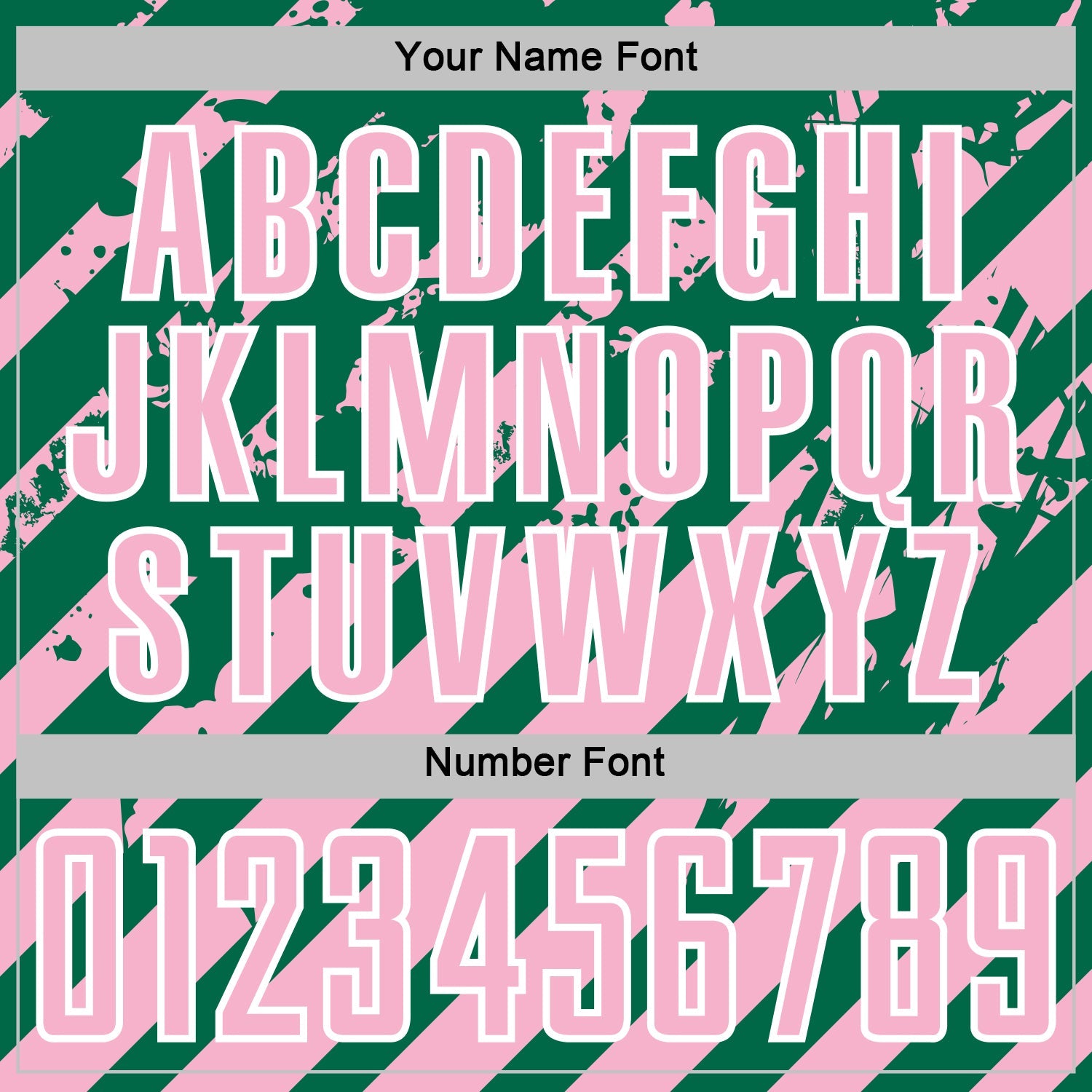 Custom Kelly Green Light Pink-White Distressed Diagonal Stripe Pattern Sports Sublimation Soccer Uniform Jersey view 6