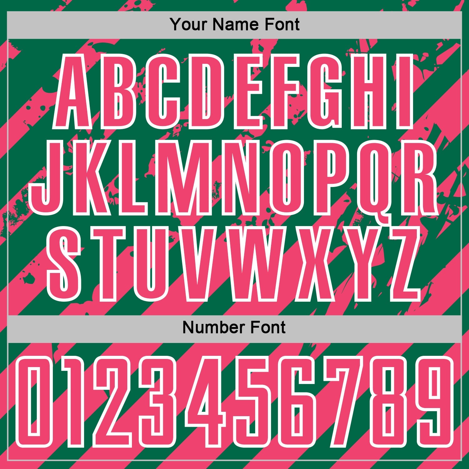 Custom Kelly Green Neon Pink-White Distressed Diagonal Stripe Pattern Sports Sublimation Soccer Uniform Jersey view 6