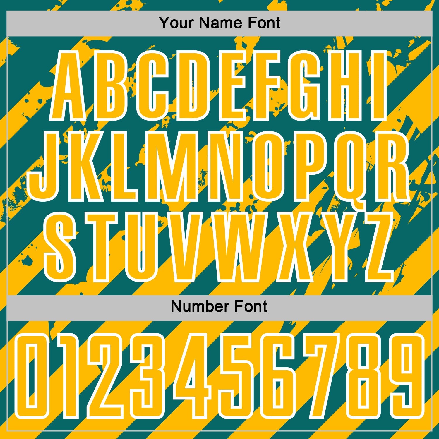 Custom Teal Gold-White Distressed Diagonal Stripe Pattern Sports Sublimation Soccer Uniform Jersey view 6