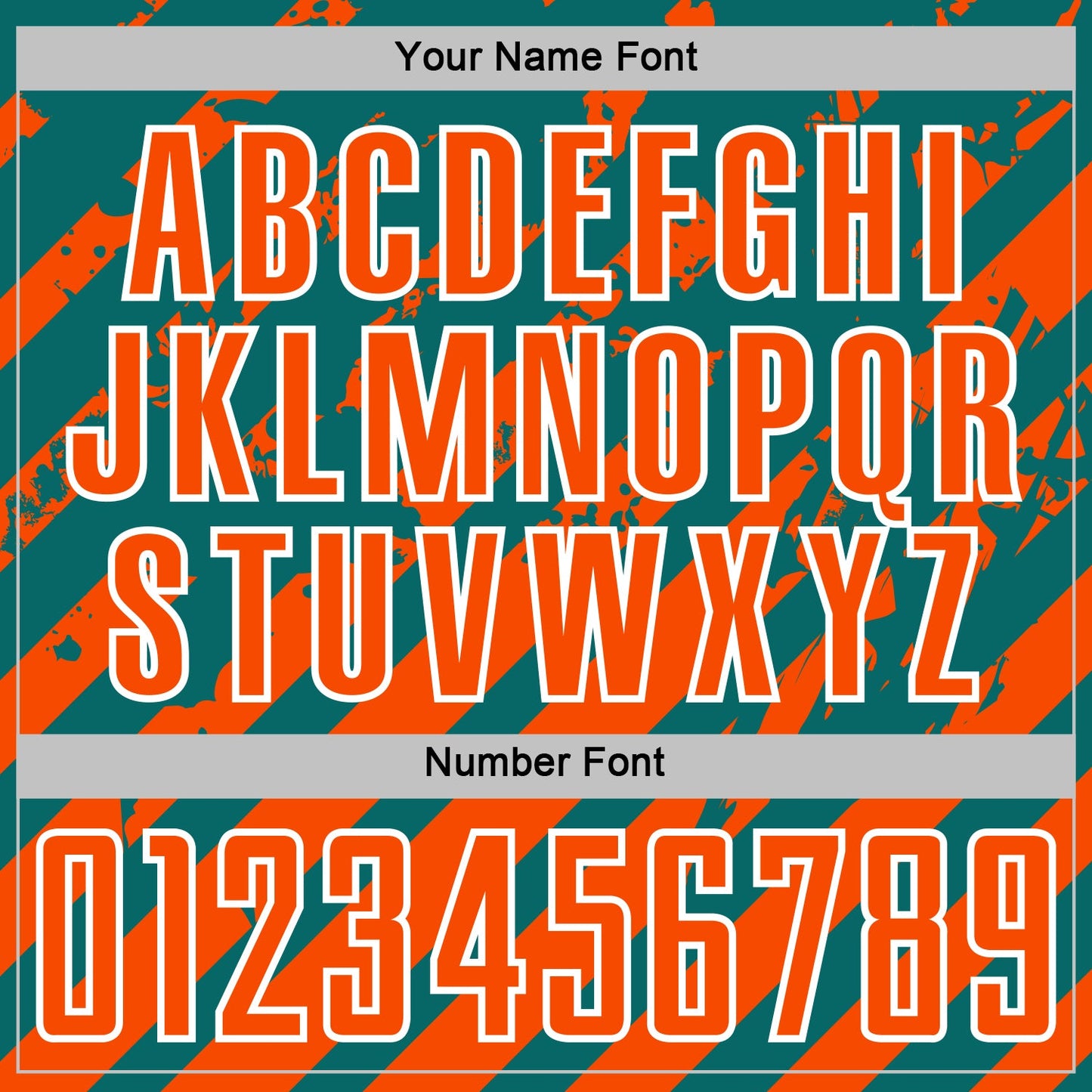 Custom Teal Orange-White Distressed Diagonal Stripe Pattern Sports Sublimation Soccer Uniform Jersey view 6
