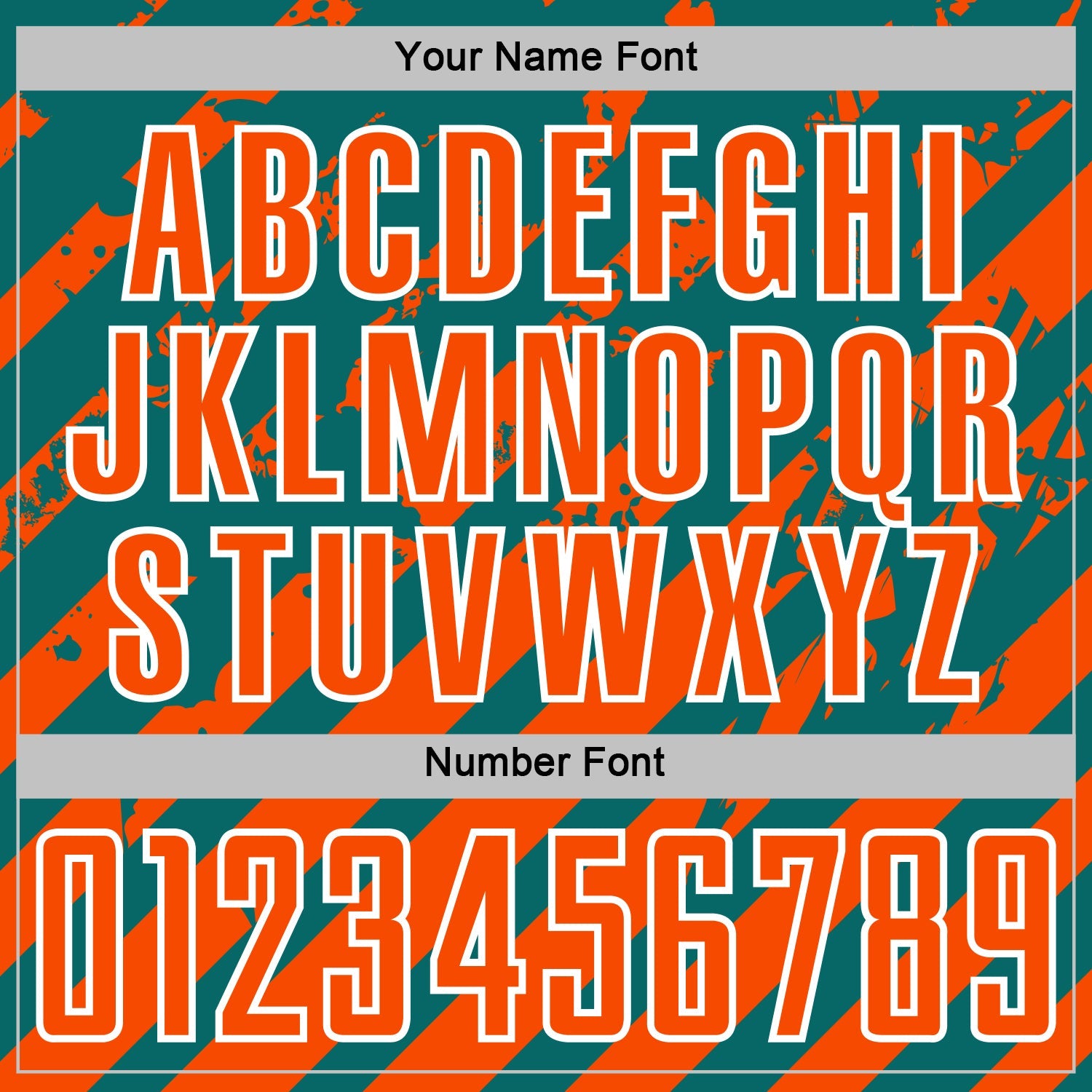 Custom Teal Orange-White Distressed Diagonal Stripe Pattern Sports Sublimation Soccer Uniform Jersey view 6