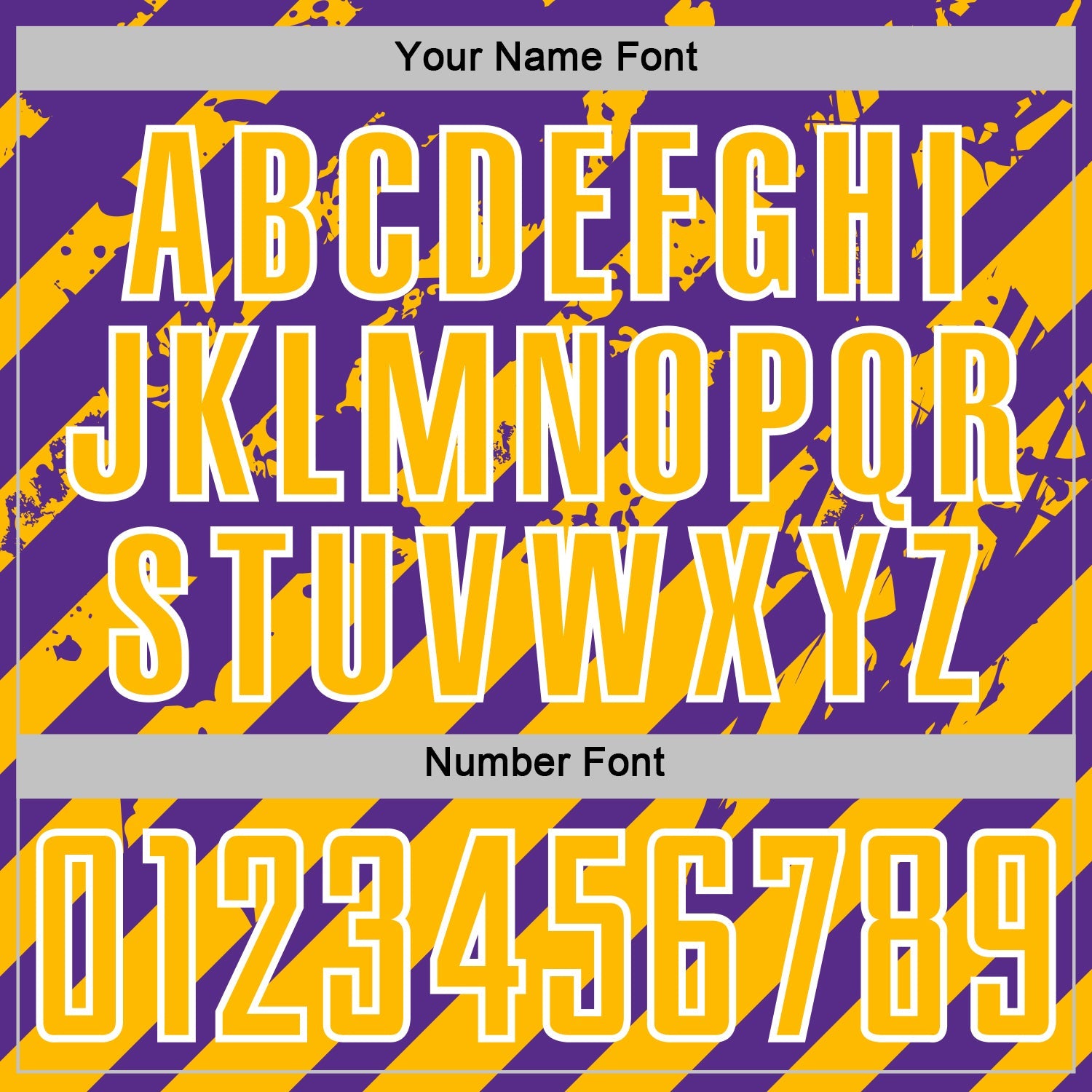 Custom Purple Gold-White Distressed Diagonal Stripe Pattern Sports Sublimation Soccer Uniform Jersey view 6