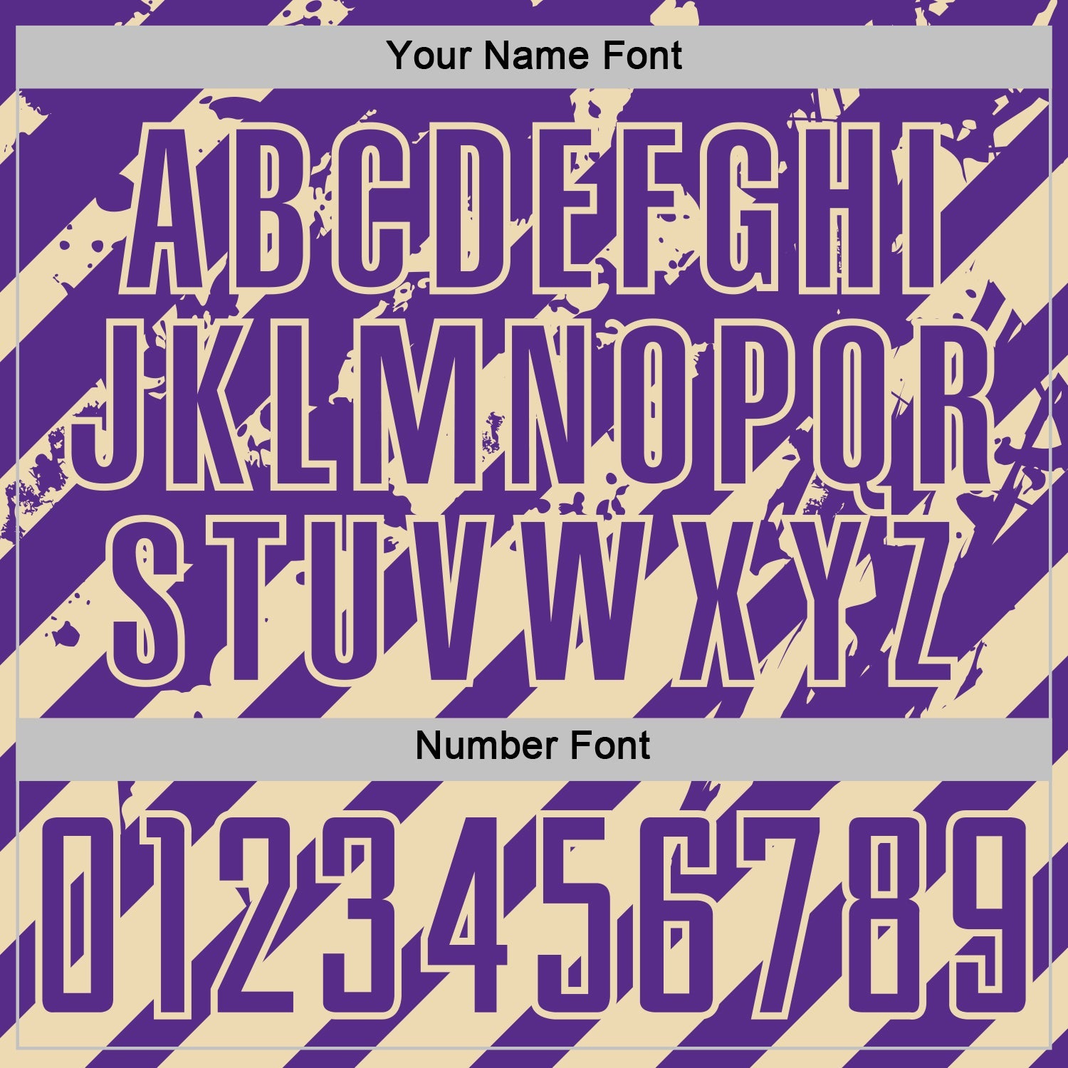 Custom Purple Cream Distressed Diagonal Stripe Pattern Sports Sublimation Soccer Uniform Jersey view 6