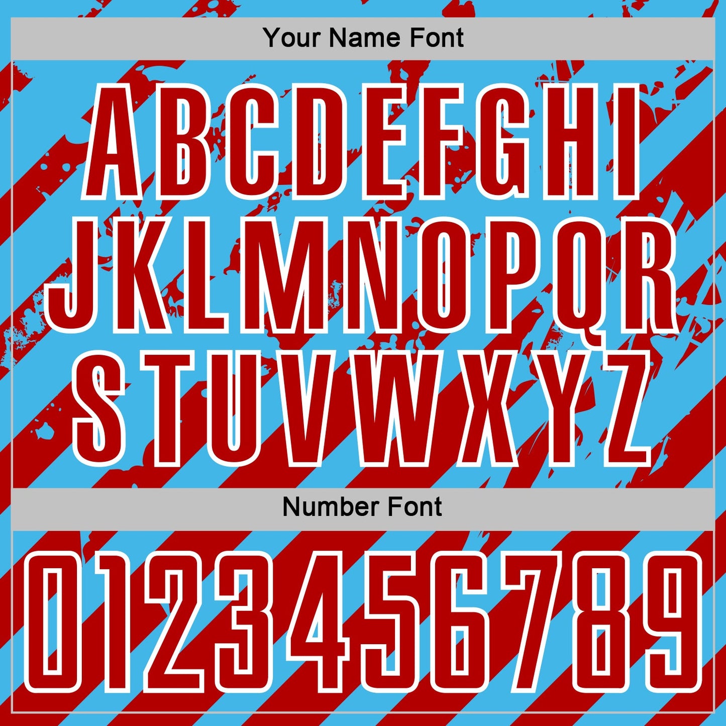 Custom Sky Blue Red-White Distressed Diagonal Stripe Pattern Sports Sublimation Soccer Uniform Jersey view 6