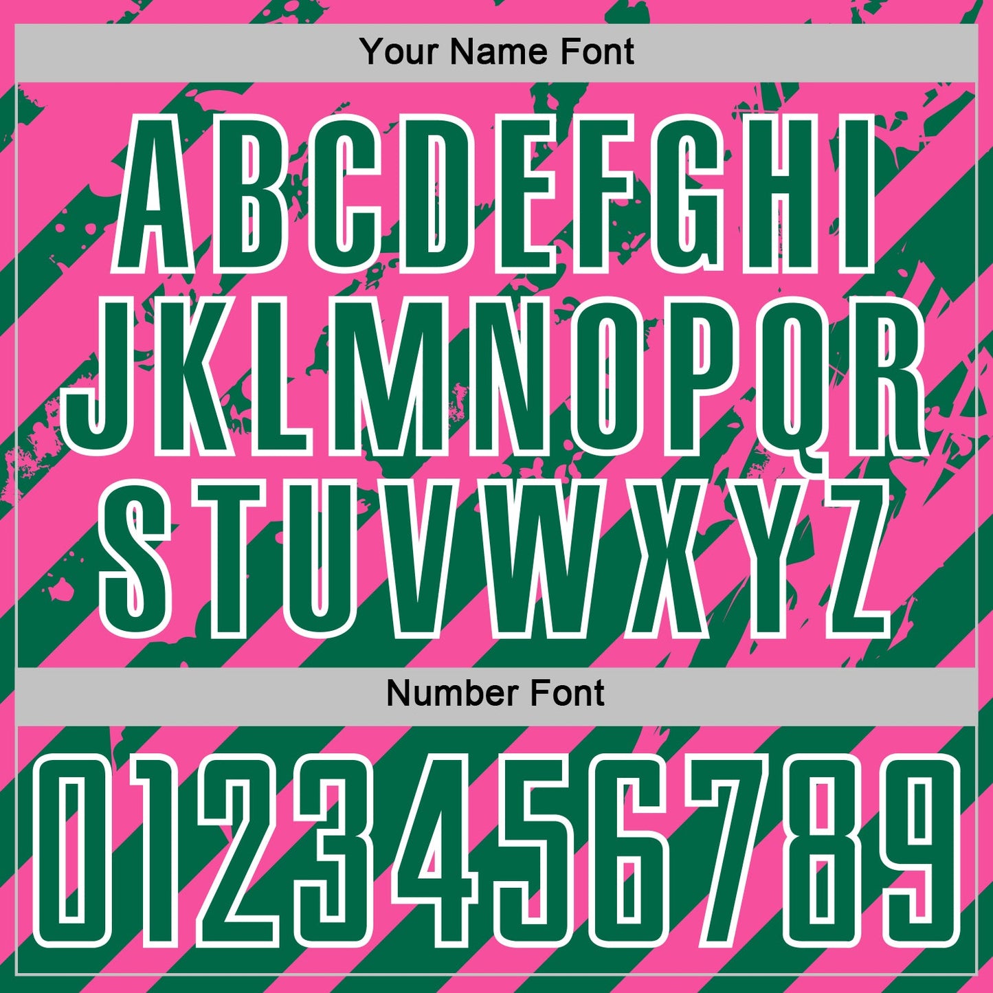 Custom Pink Kelly Green-White Distressed Diagonal Stripe Pattern Sports Sublimation Soccer Uniform Jersey view 6