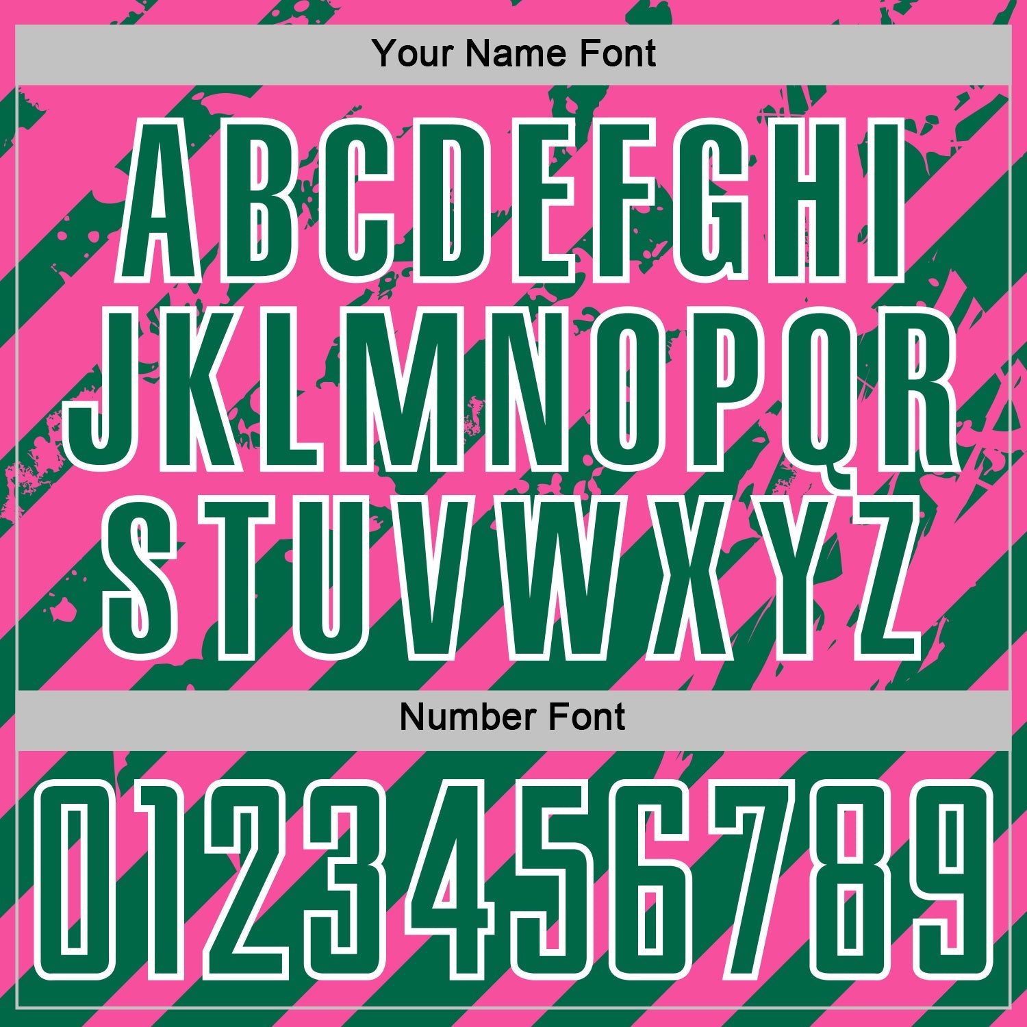 Custom Pink Kelly Green-White Distressed Diagonal Stripe Pattern Sports Sublimation Soccer Uniform Jersey view 6