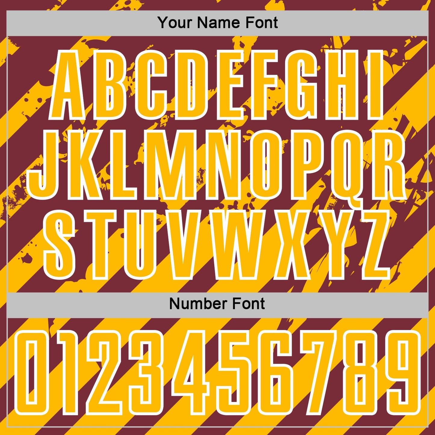 Custom Burgundy Gold-White Distressed Diagonal Stripe Pattern Sports Sublimation Soccer Uniform Jersey view 6