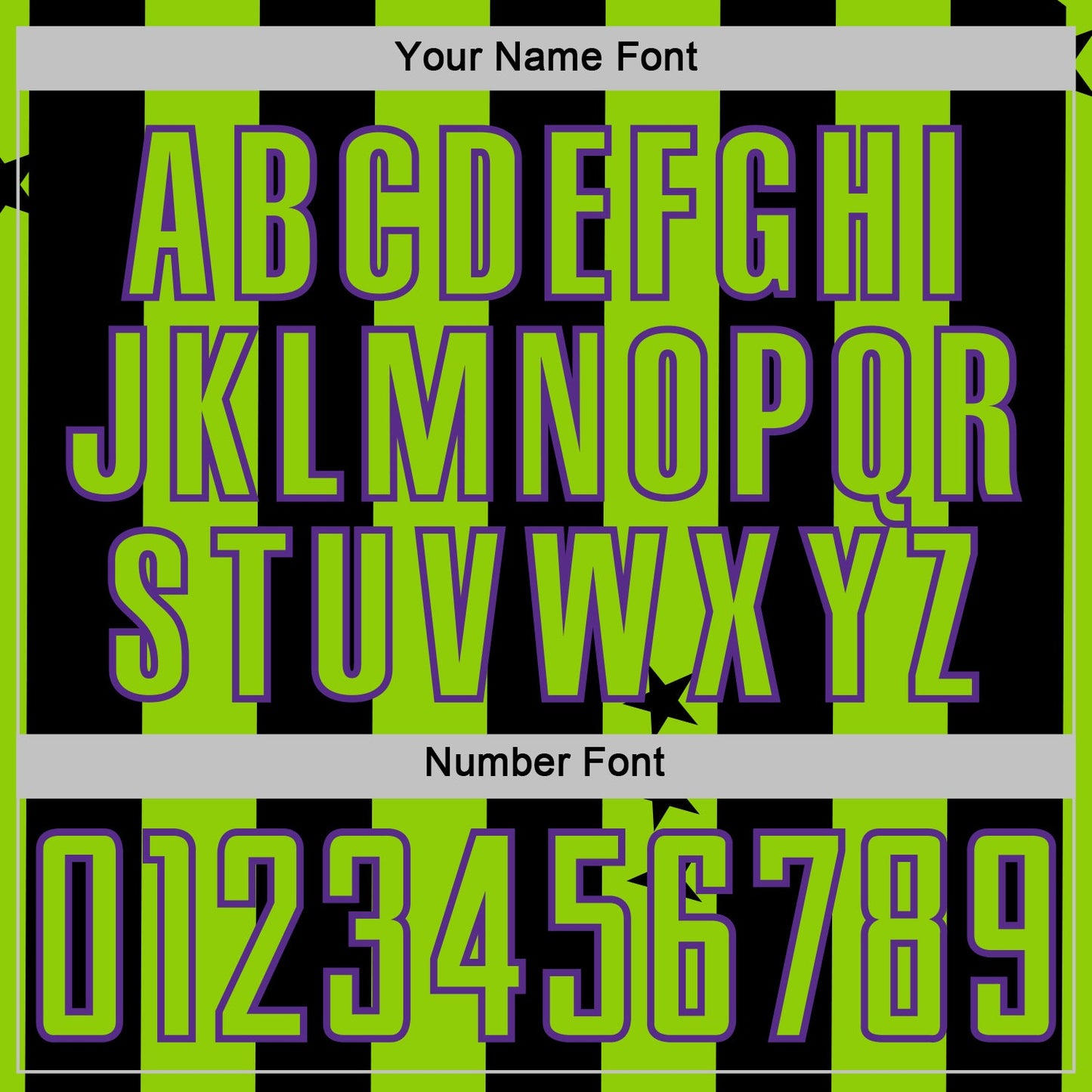 Custom Black Neon Green-Purple Stars And Stripes Sports Sublimation Soccer Uniform Jersey view 6