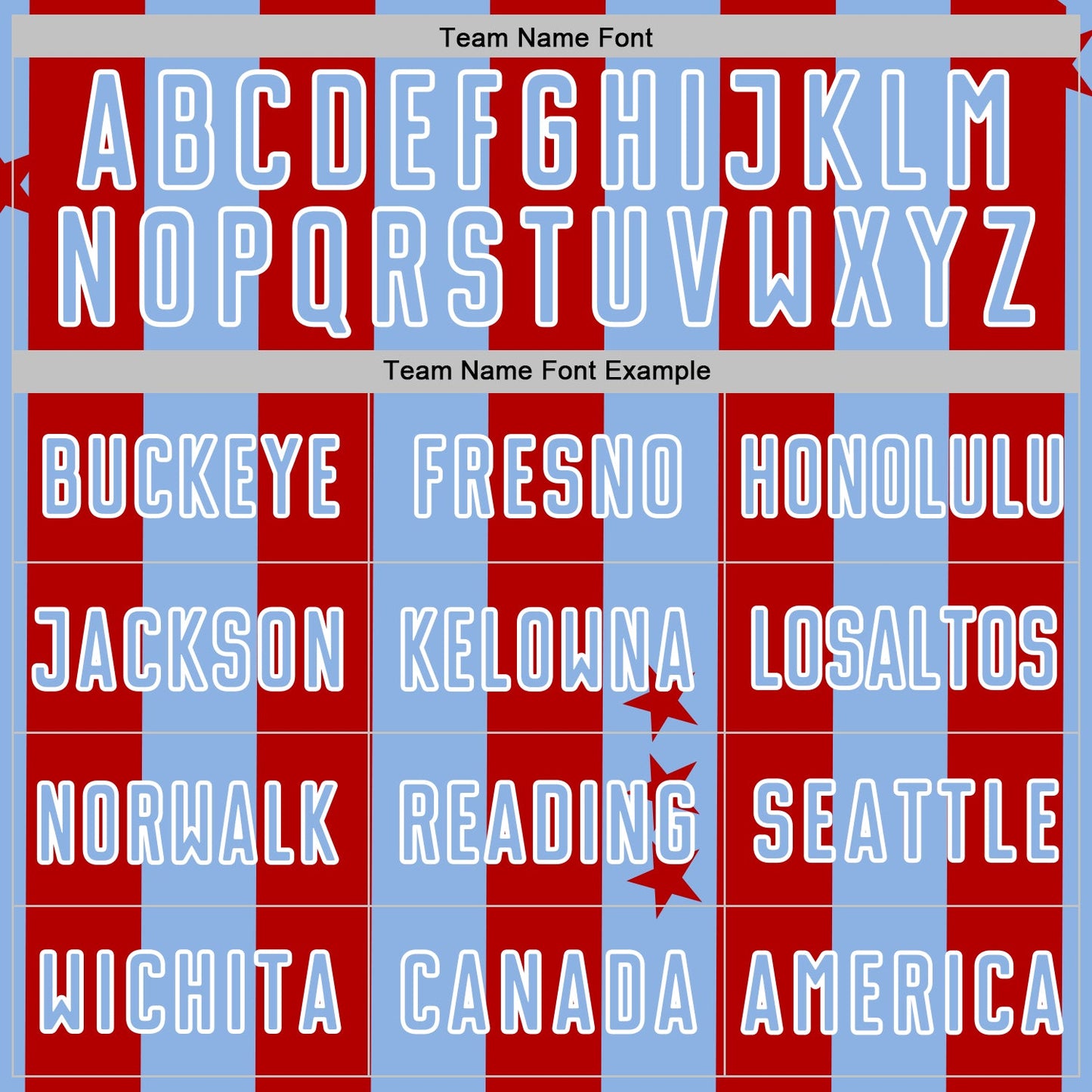 Custom Red Light Blue-White Stars And Stripes Sports Sublimation Soccer Uniform Jersey view 5