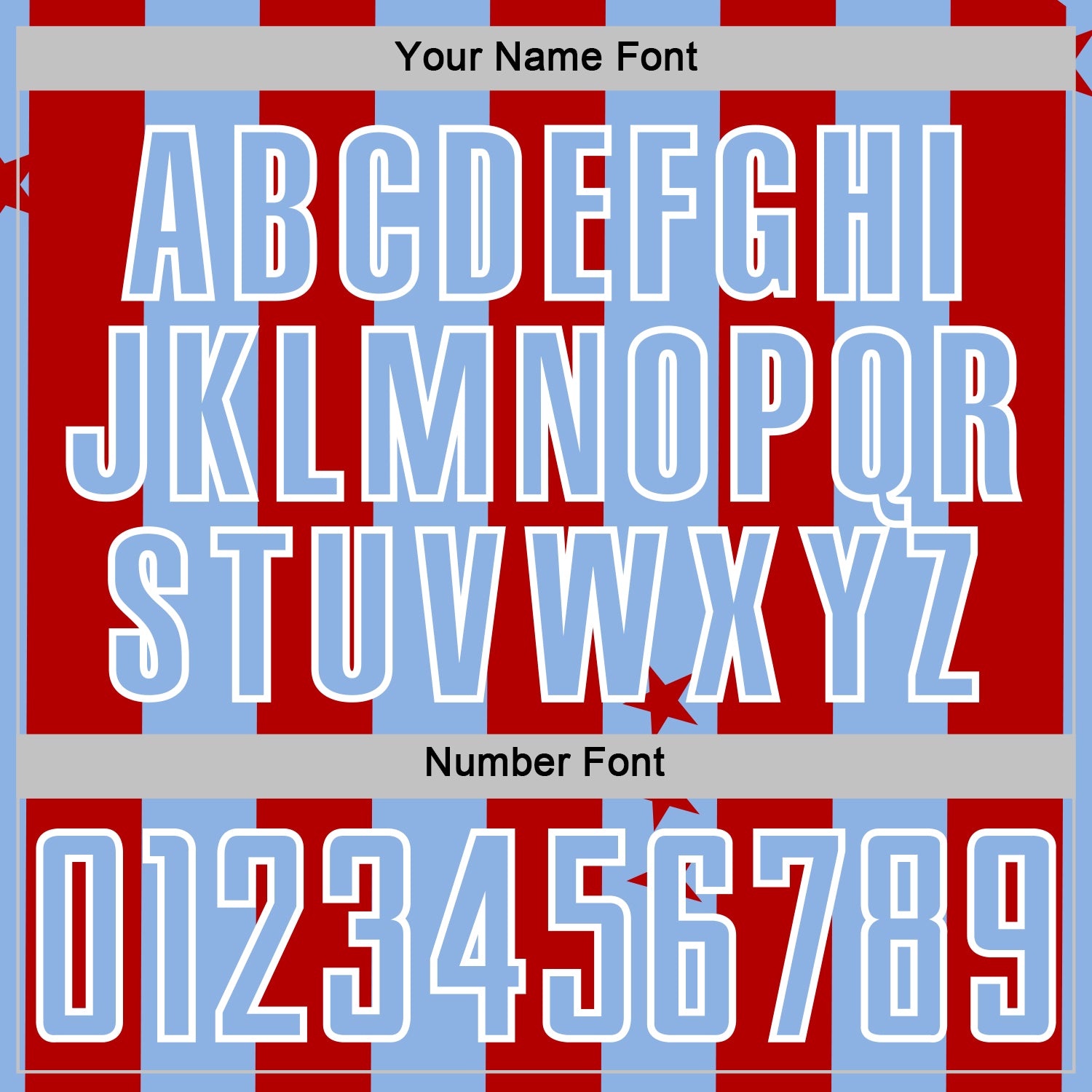 Custom Red Light Blue-White Stars And Stripes Sports Sublimation Soccer Uniform Jersey view 6