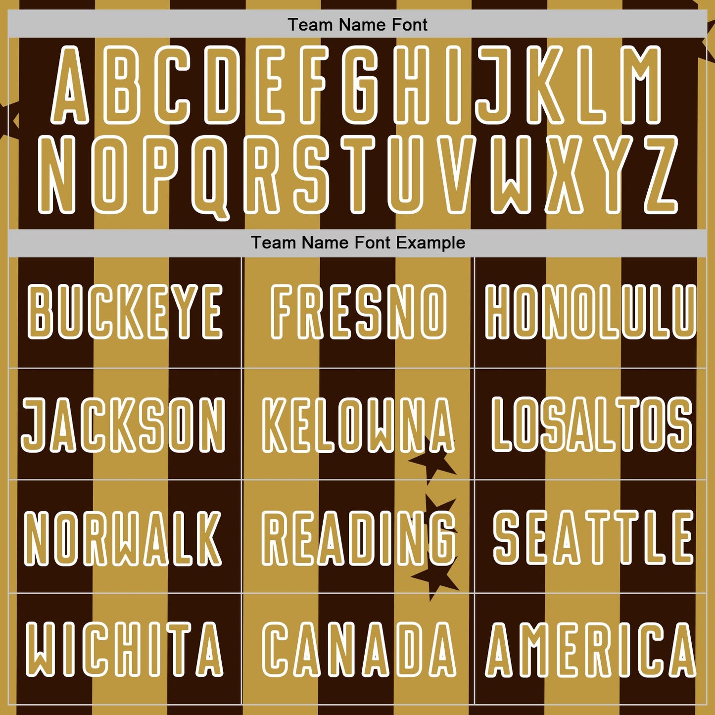 Custom Brown Old Gold-White Stars And Stripes Sports Sublimation Soccer Uniform Jersey view 5